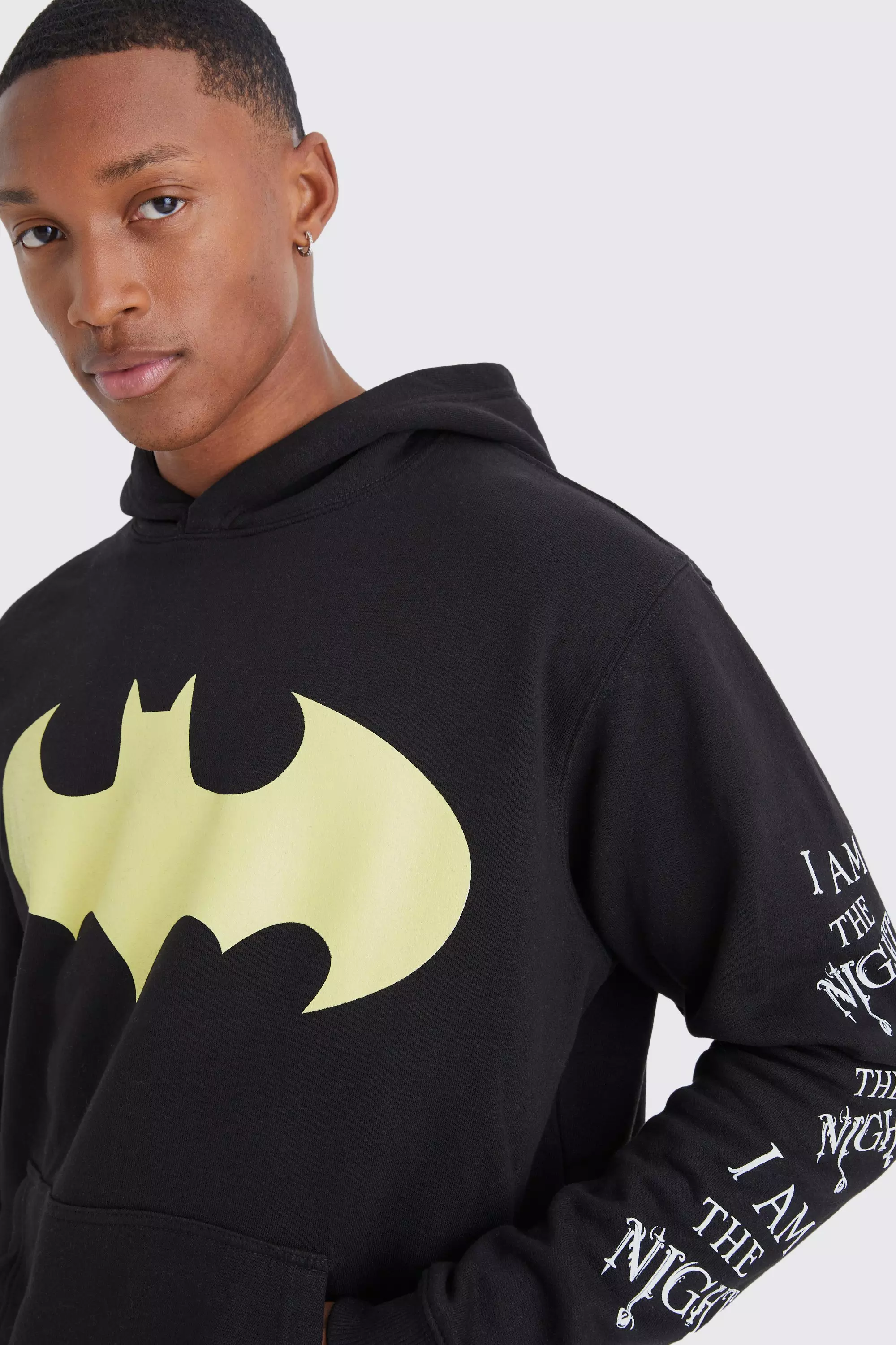 Boohoo Oversized Batman License T-shirt in Black