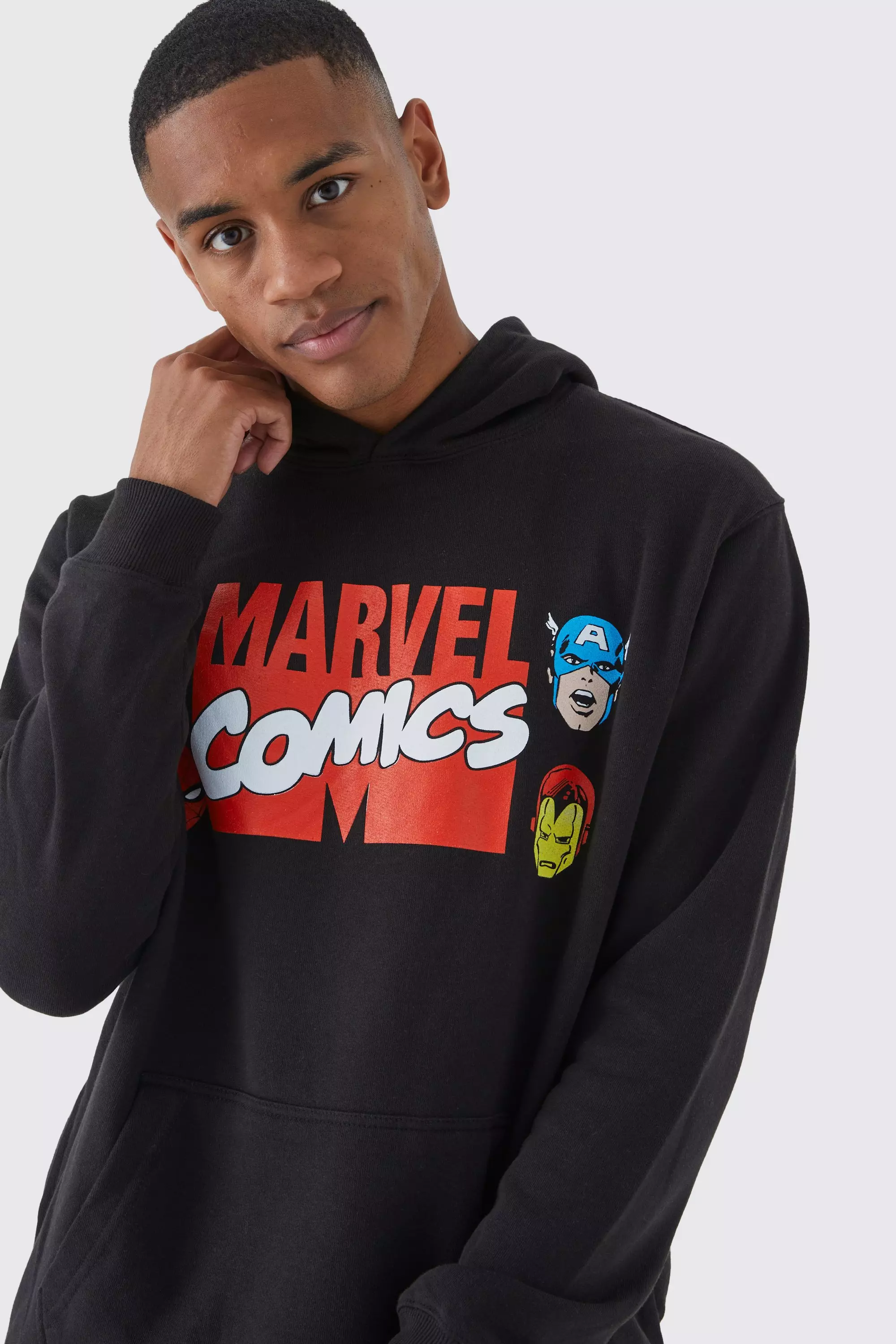 Marvel License Hoodie boohooMAN