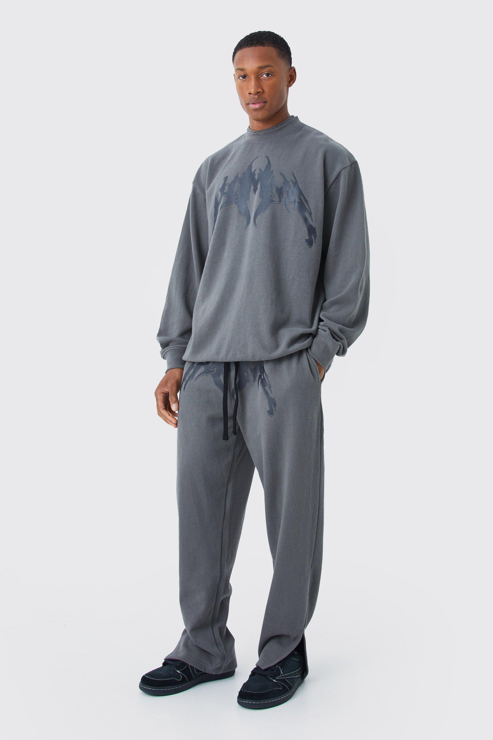 Charcoal grey tracksuit hot sale