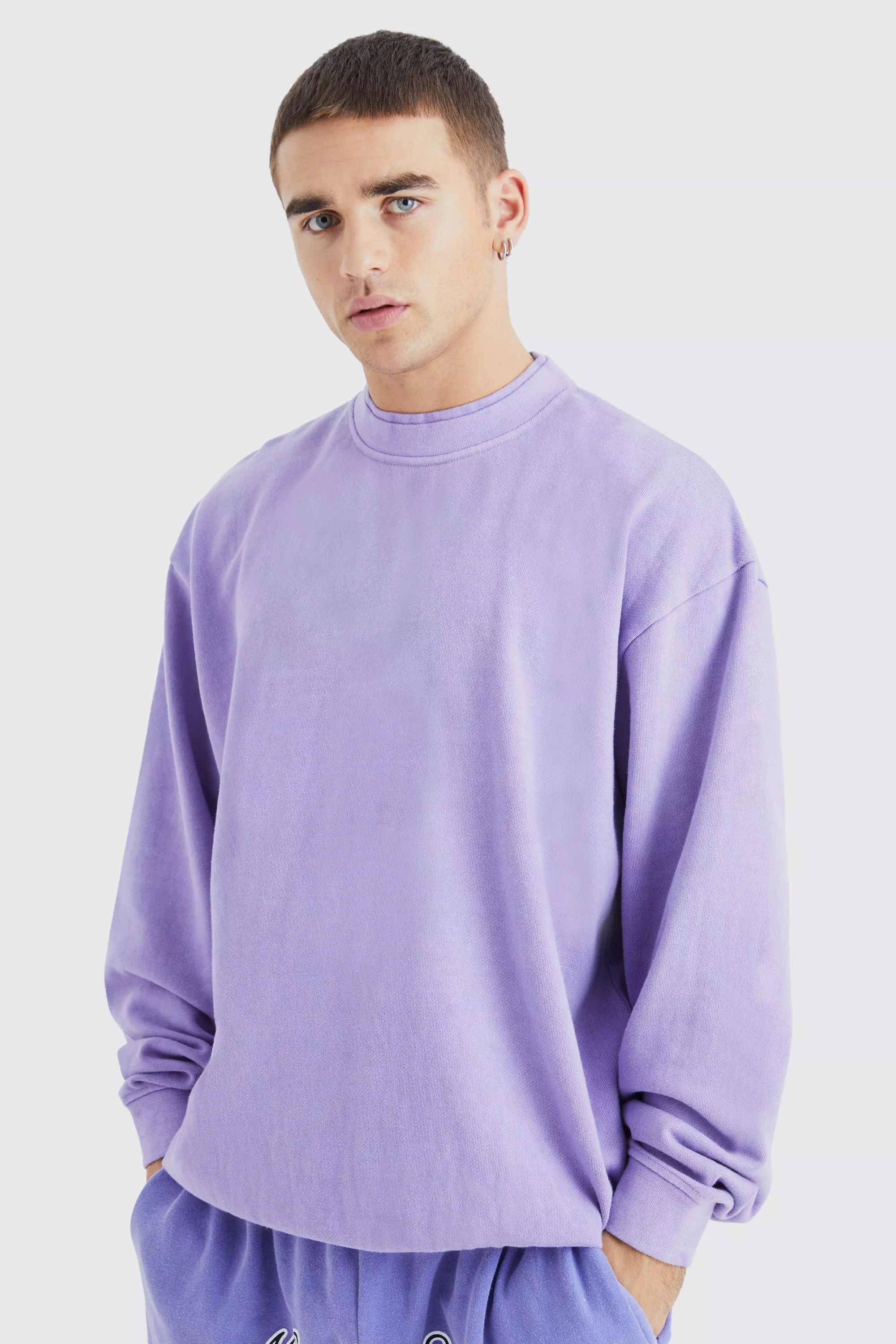 Oversized cheap purple sweatshirt