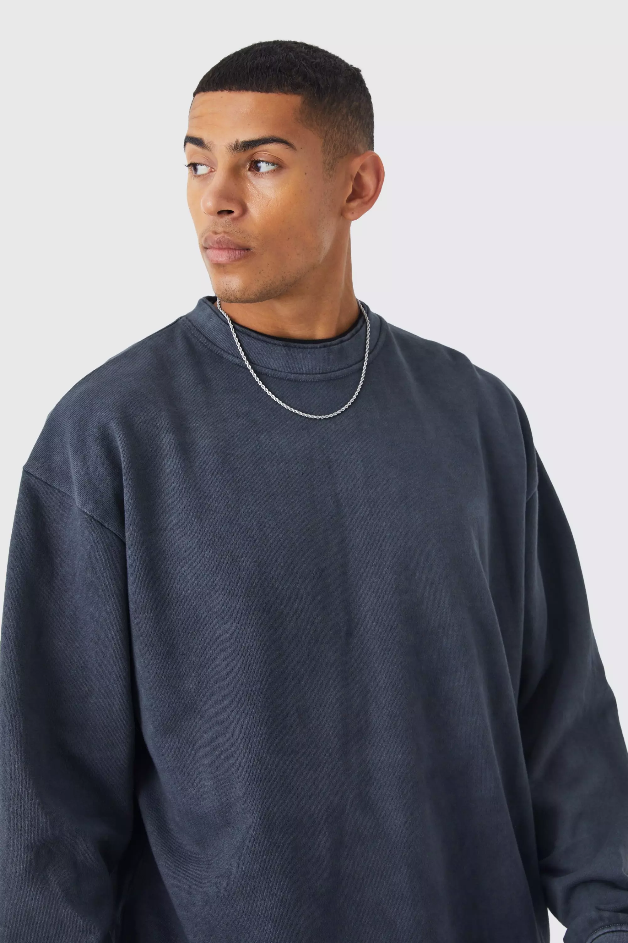 Double hot sale neck sweatshirt