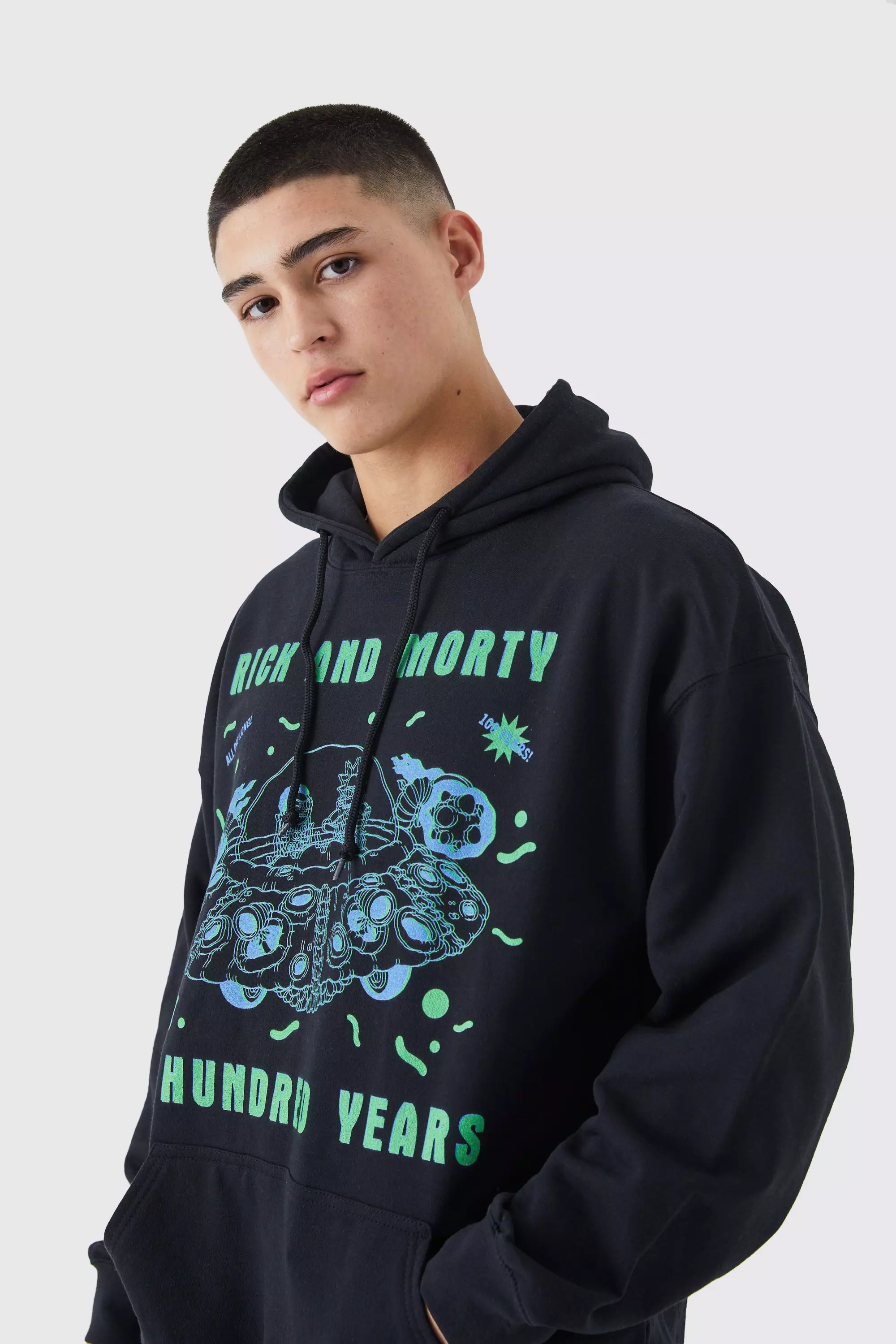 Rick and discount morty oversized hoodie