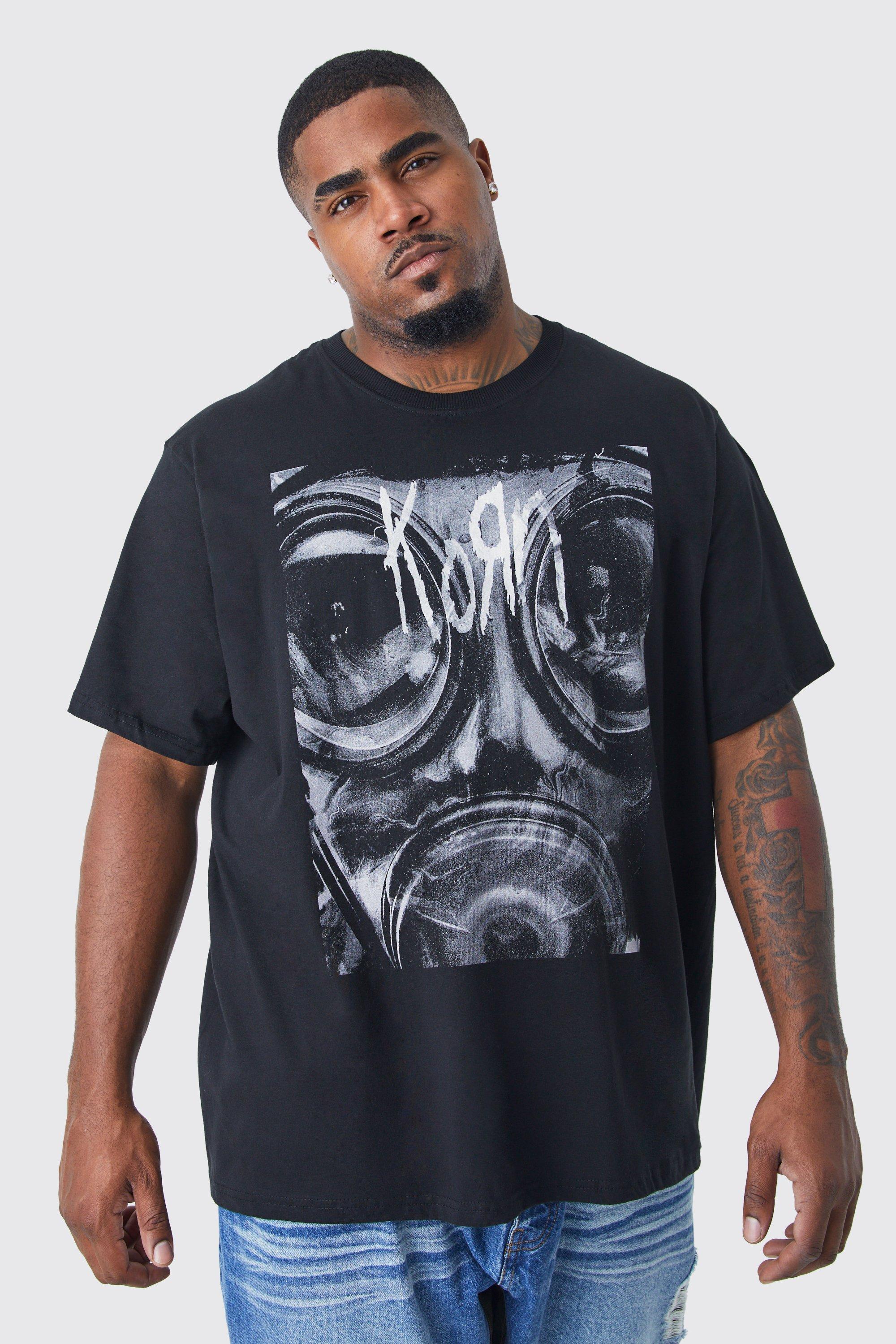 Image of T-shirt Plus Size ufficiale Korn, Nero