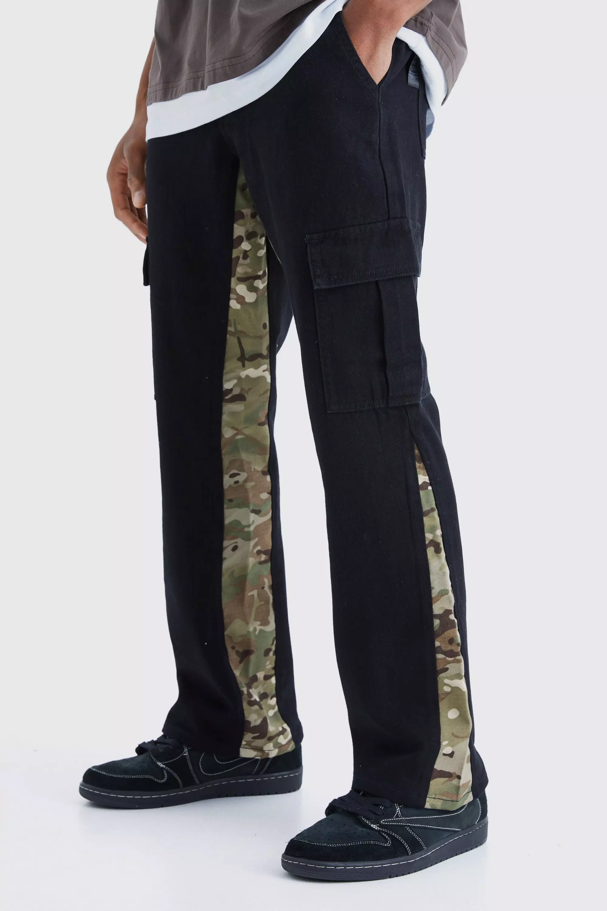 Camo Straight-Leg Cargo Pants