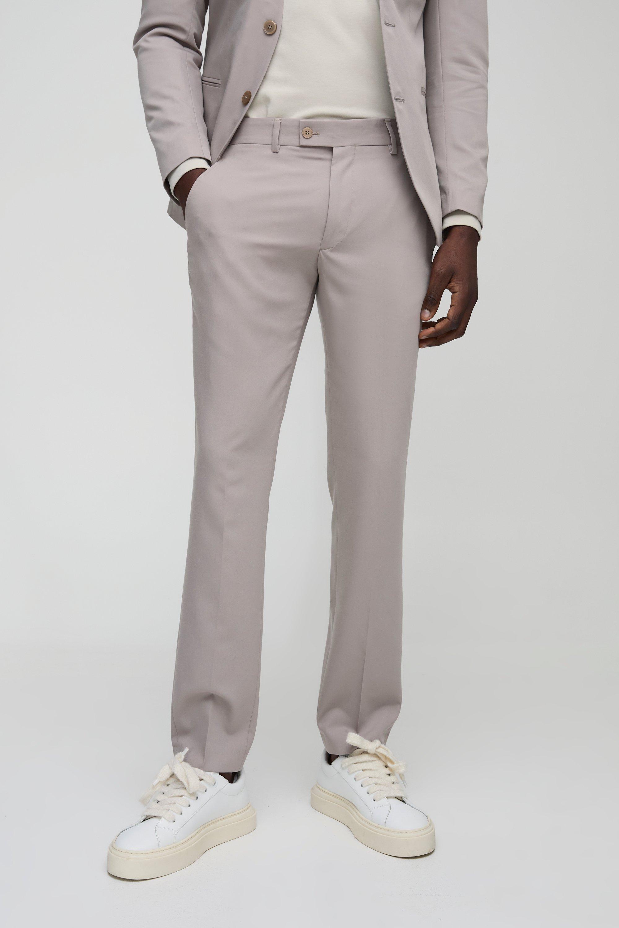Skinny Fit Cropped Suit Trousers
