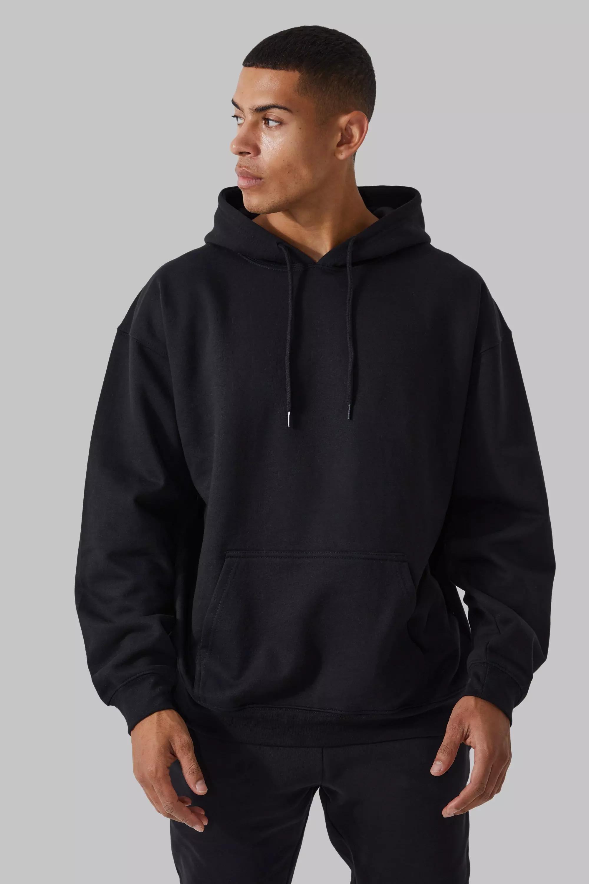 Boohooman hoodie online black