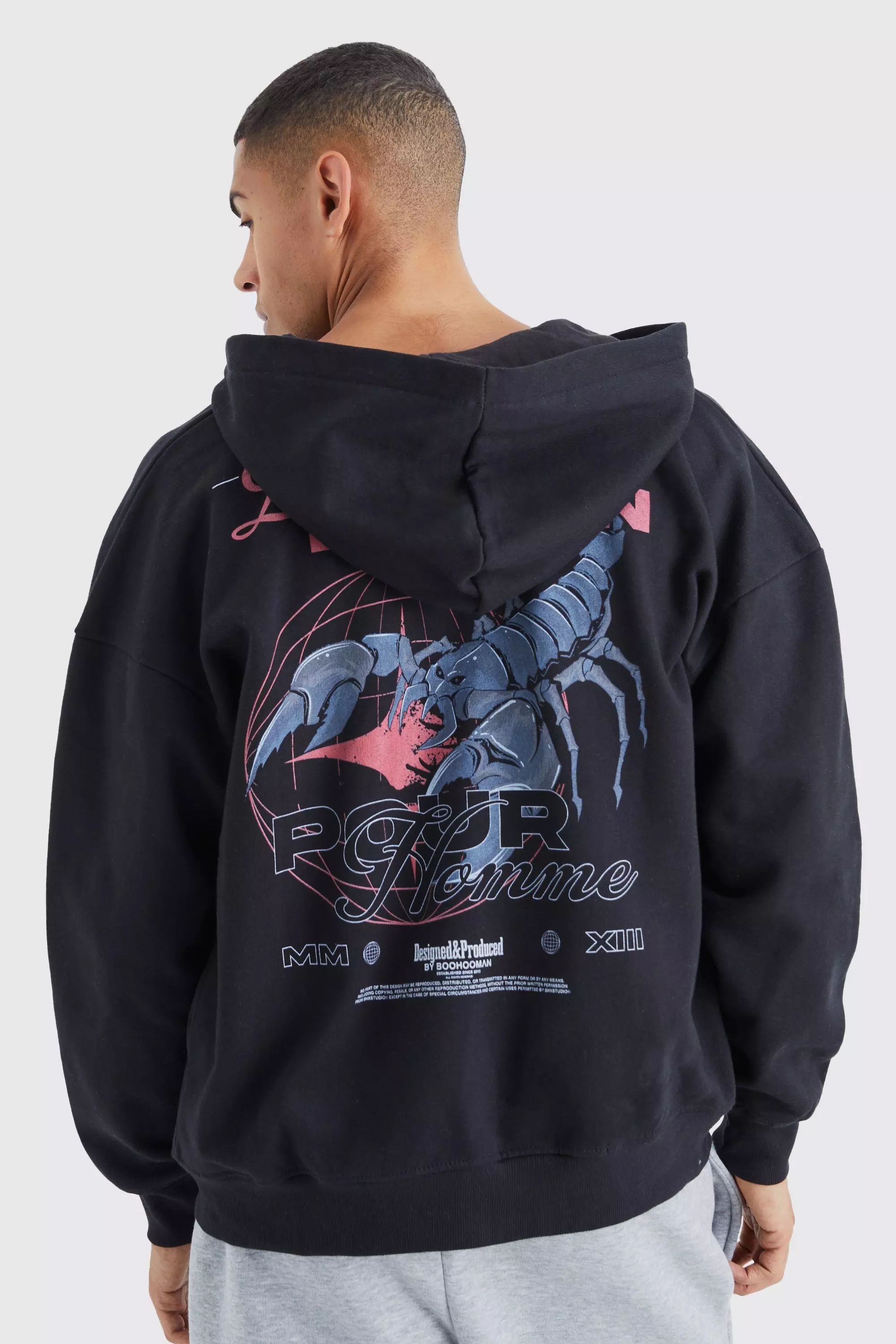 Boohooman 2024 black hoodie