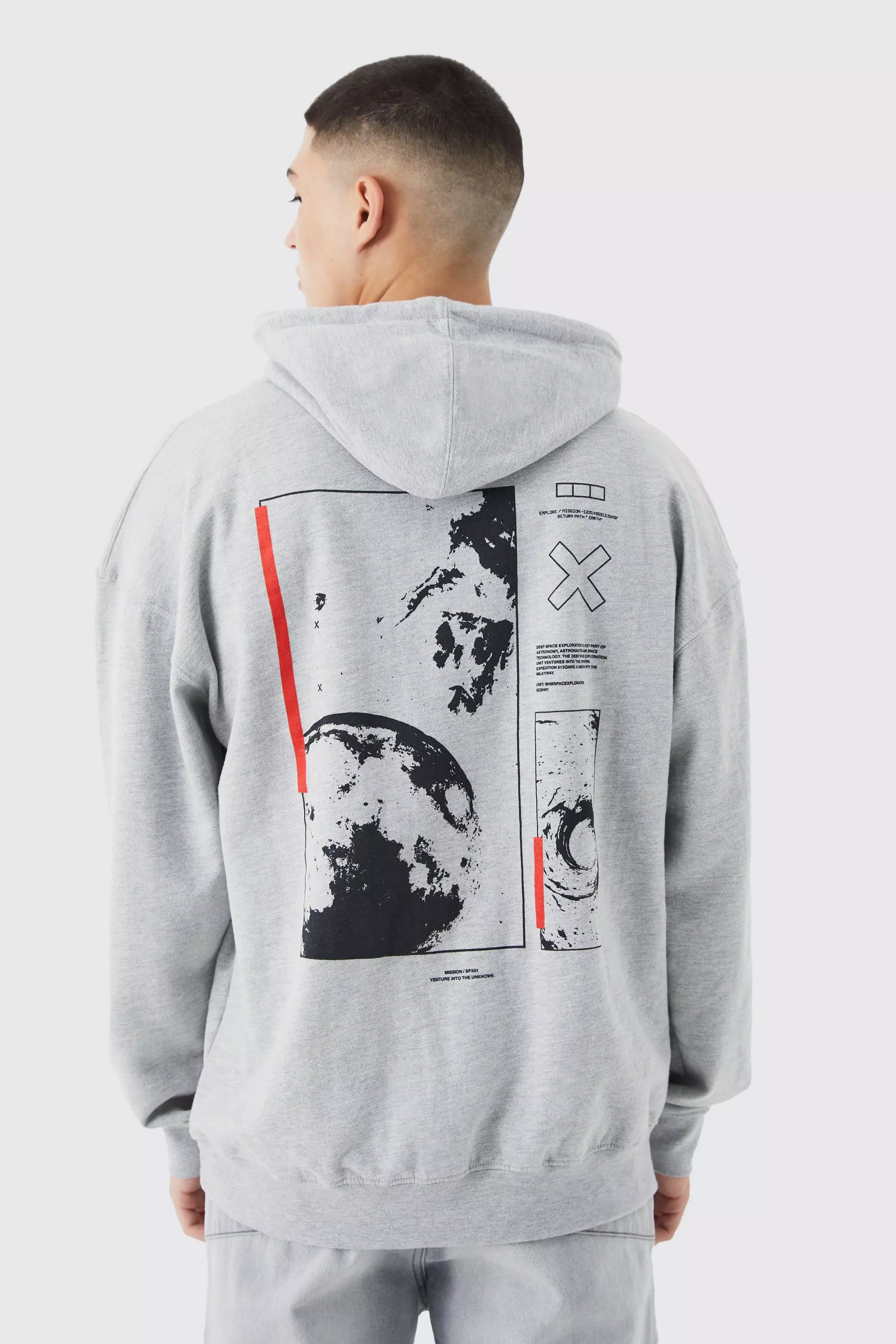 Space discount print hoodie