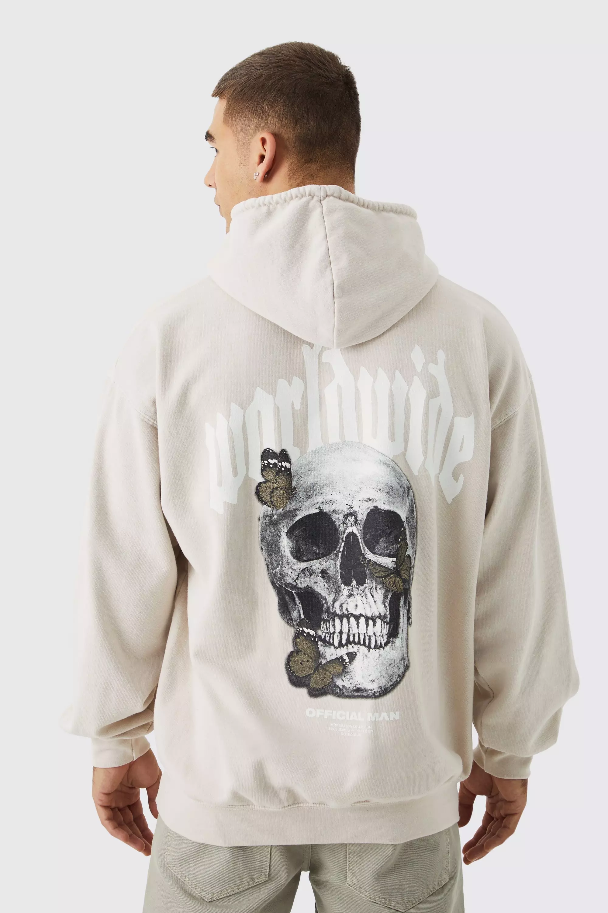 Butterfly skull hoodie sale