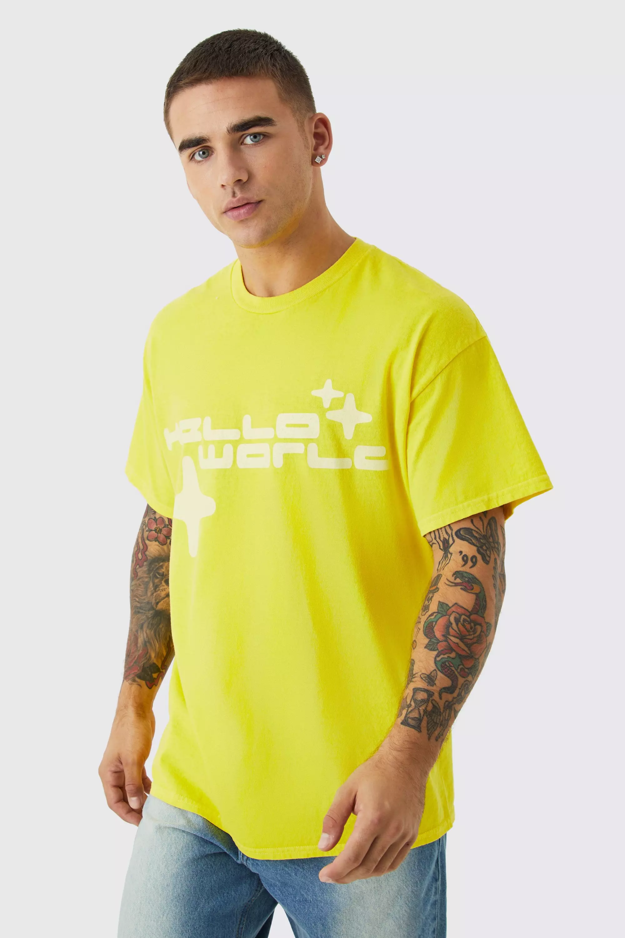 Men's Yellow T-Shirts | boohooMAN UK