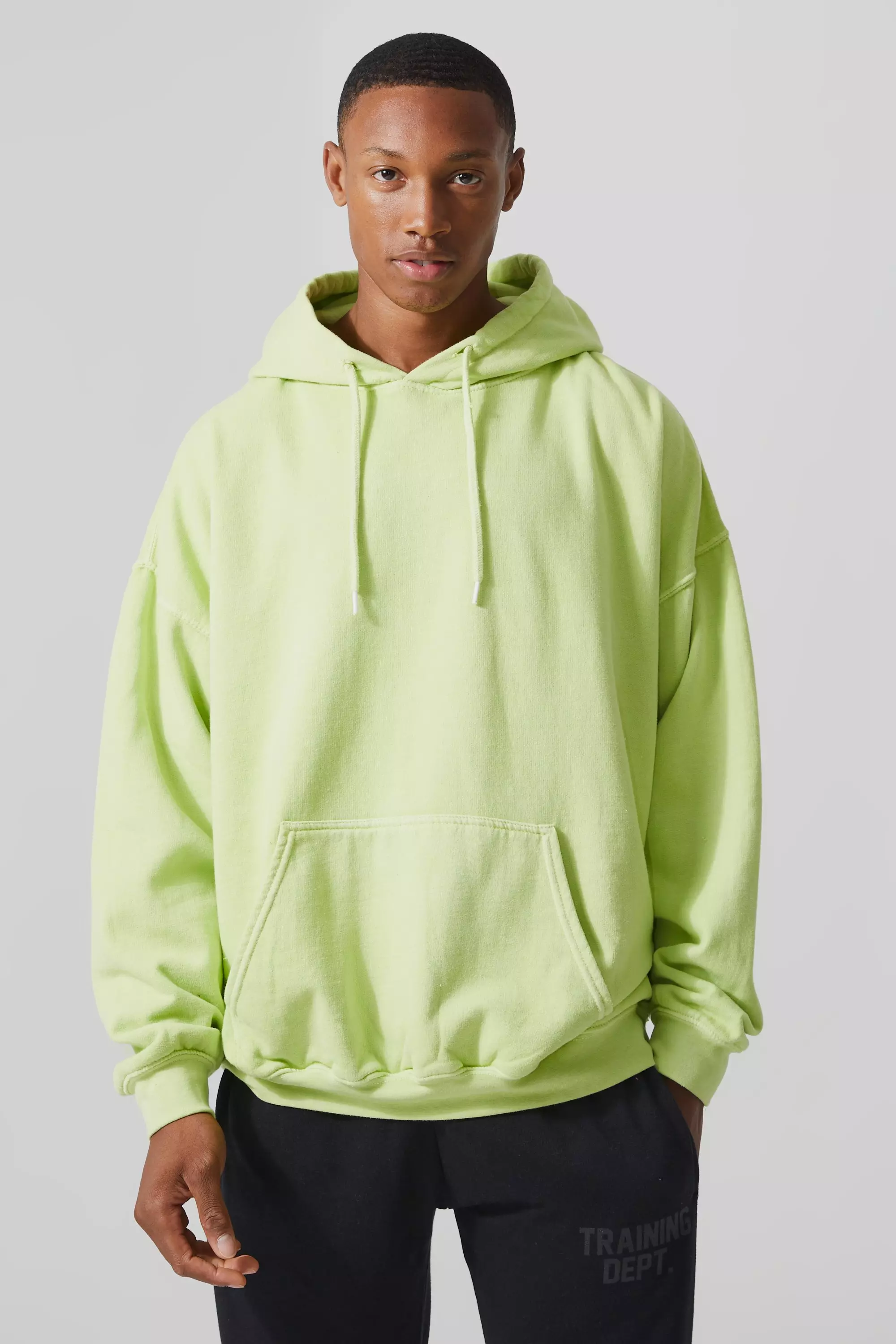 Active Oversized Overdyed Training Dept Hoodie boohooMAN USA