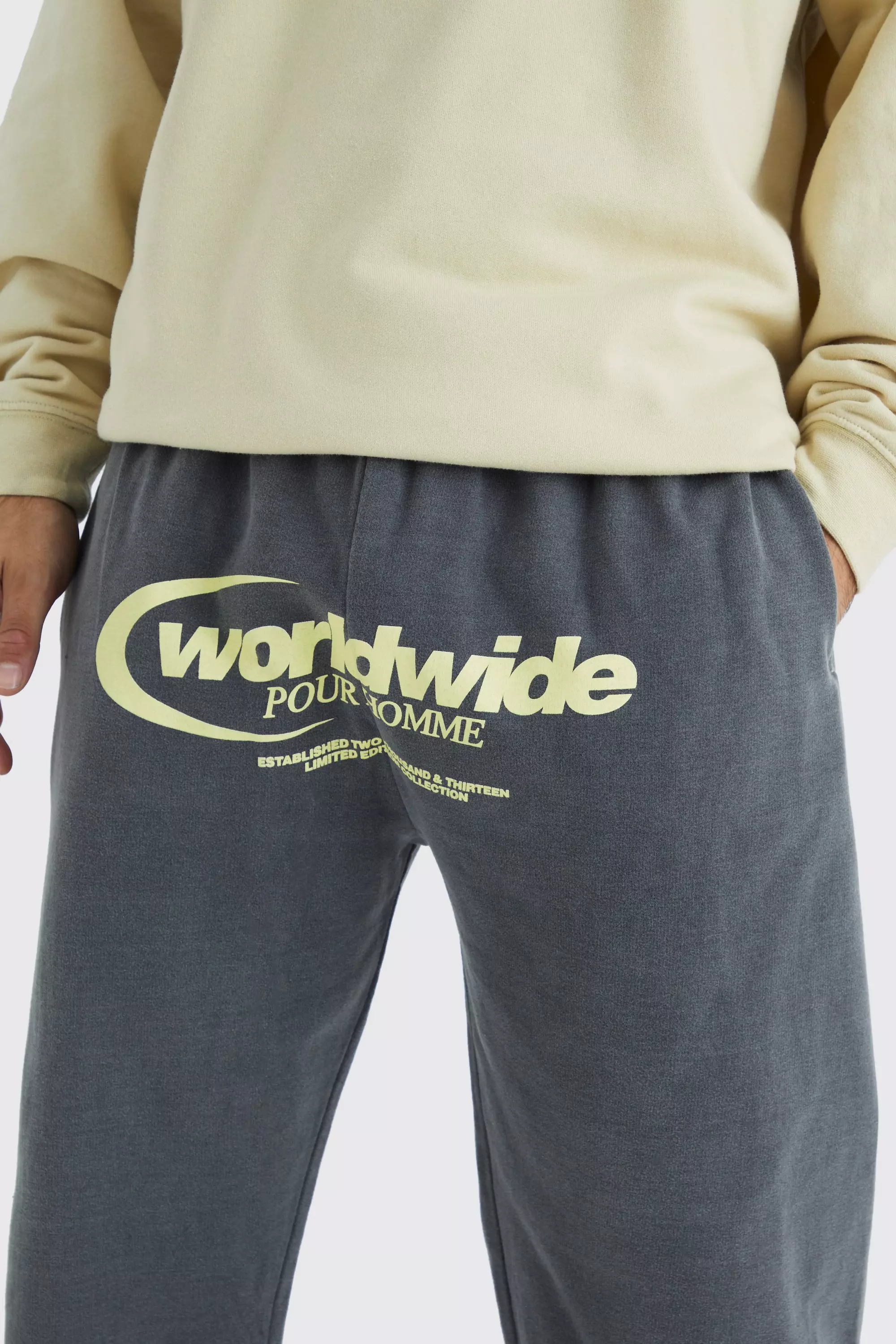 Oversized Worldwide Crotch Graphic Sweatpants