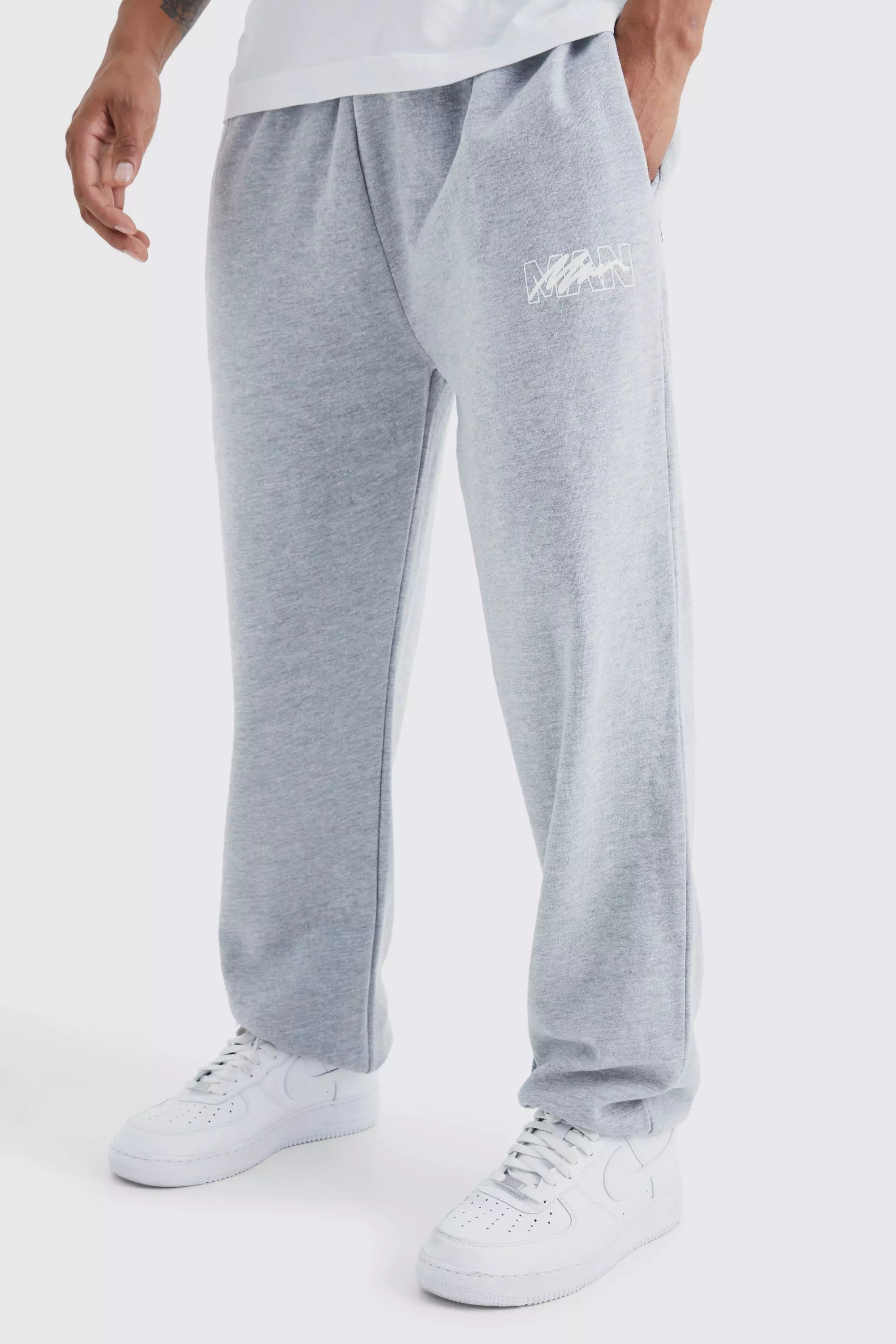 Grey oversized joggers online mens