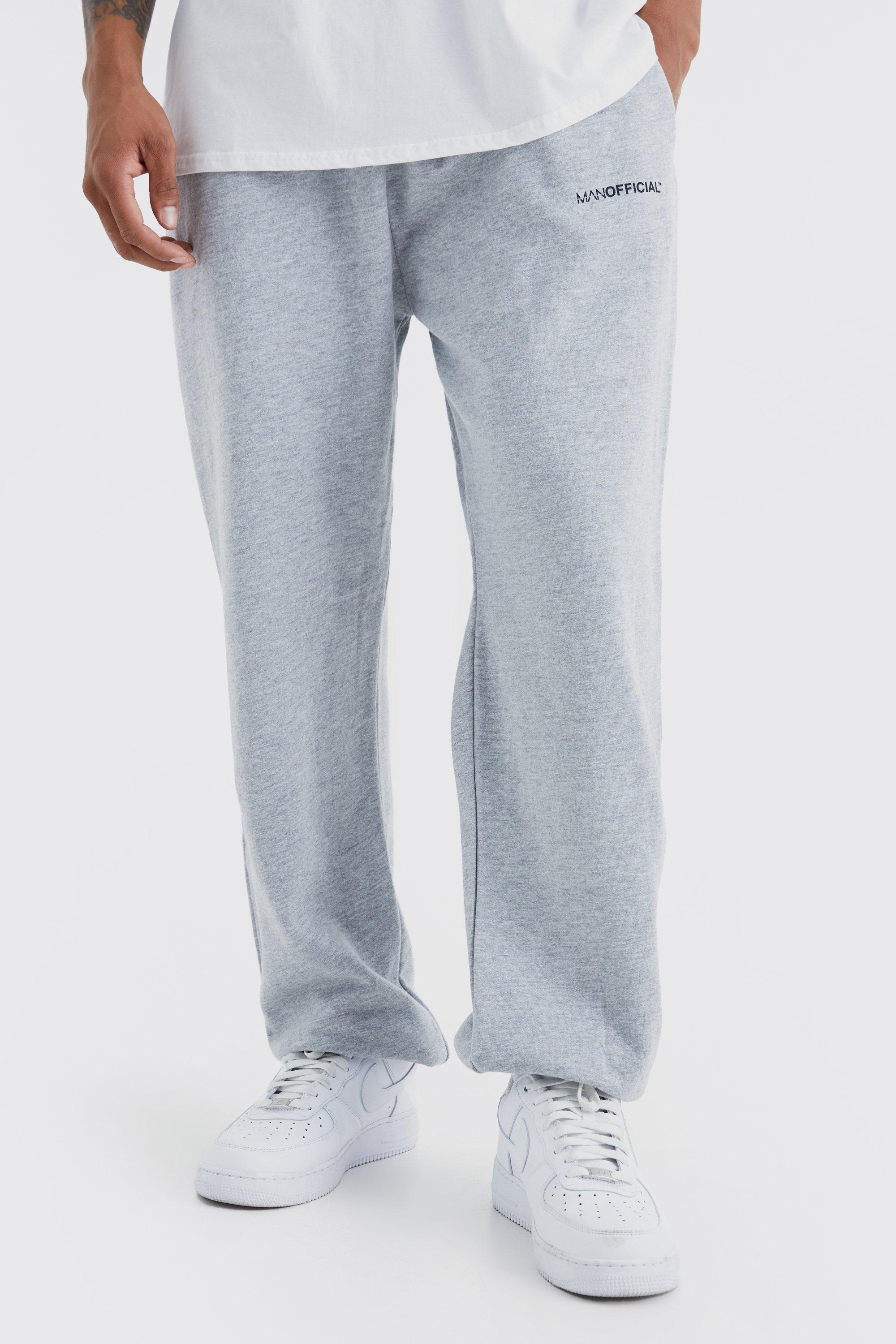 Mens Grey Man Official Oversized Joggers, Grey