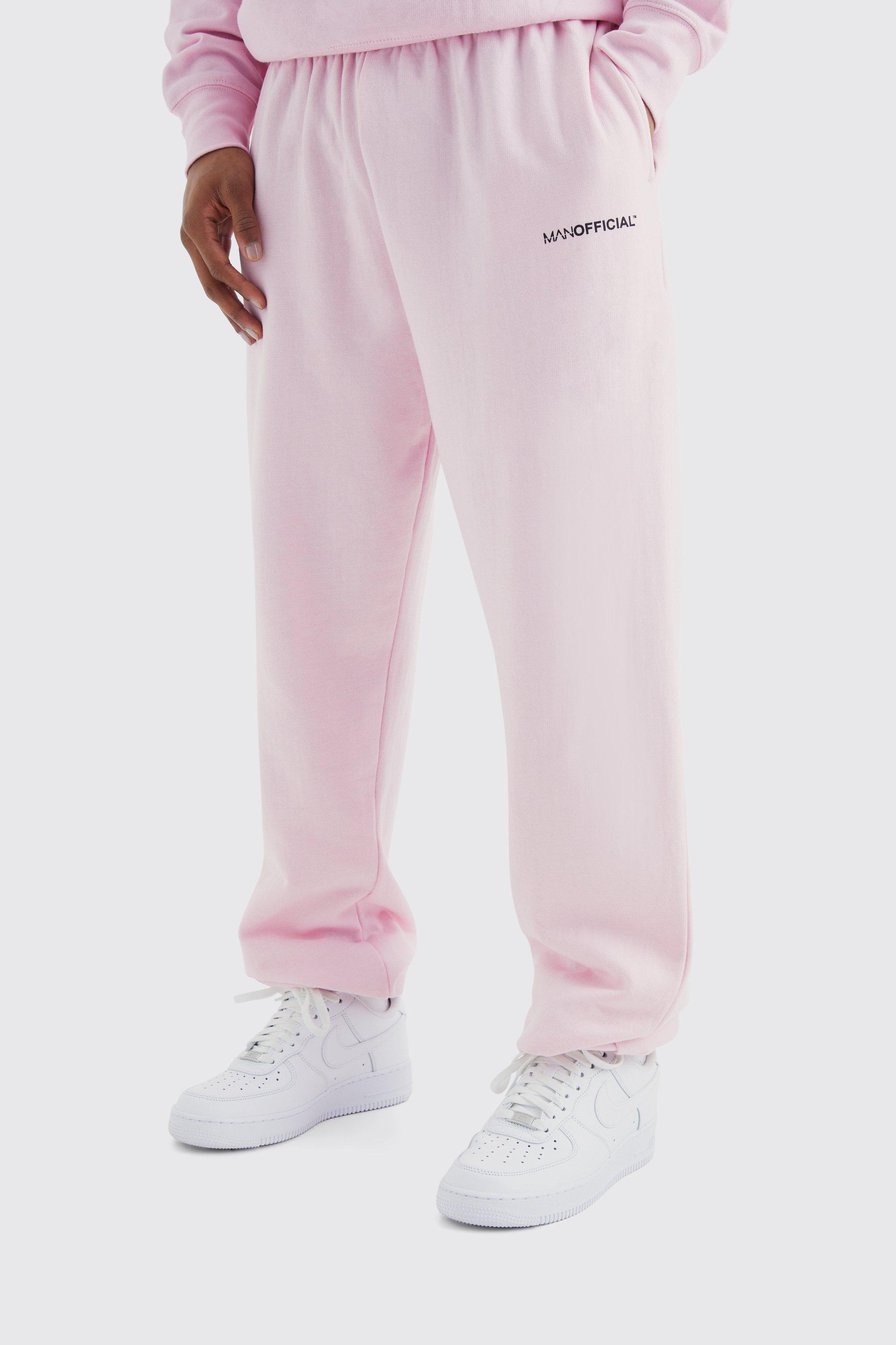 men's man official oversized joggers - pink - s, pink