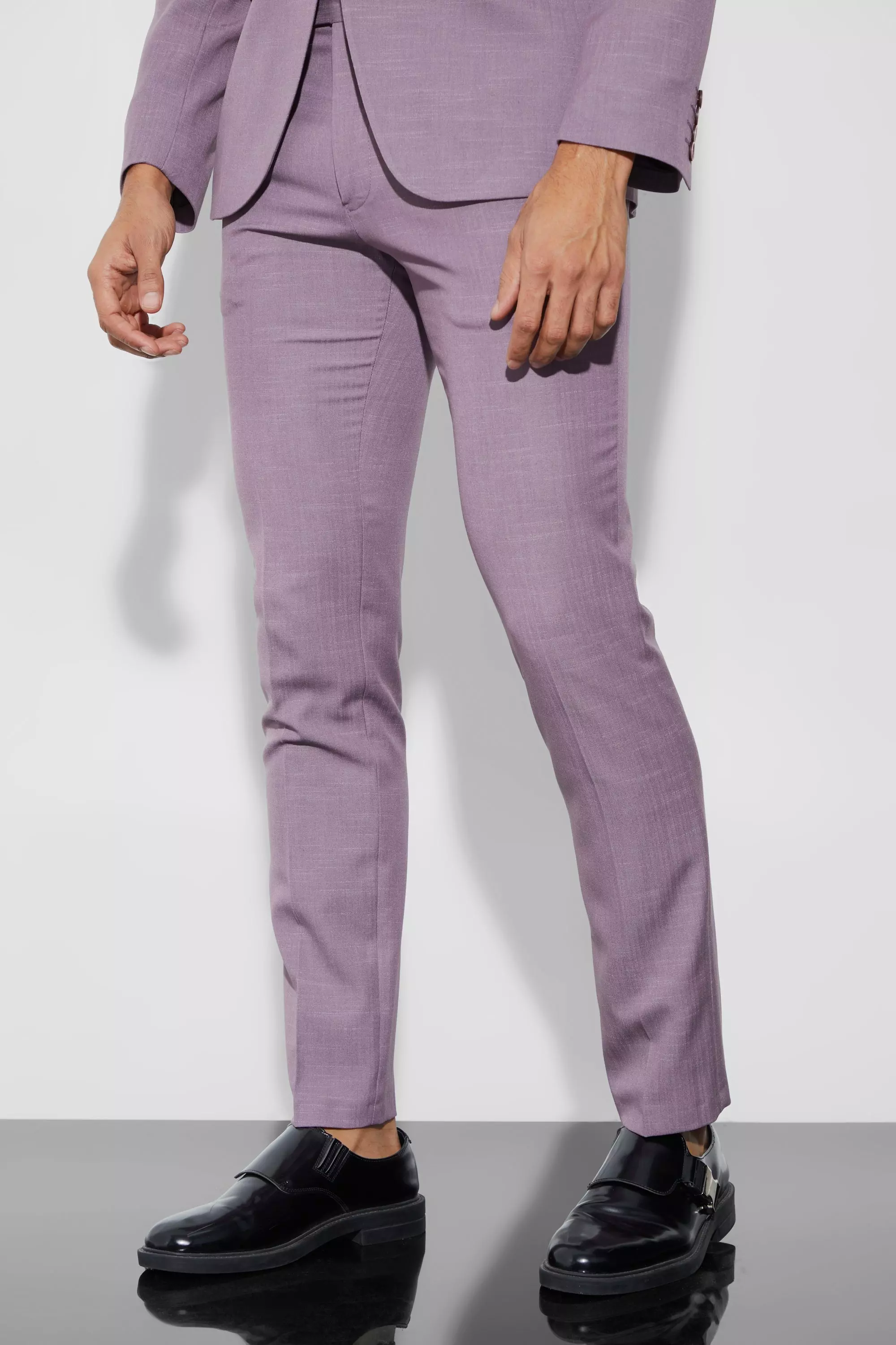 Skinny Purple Suit Pants