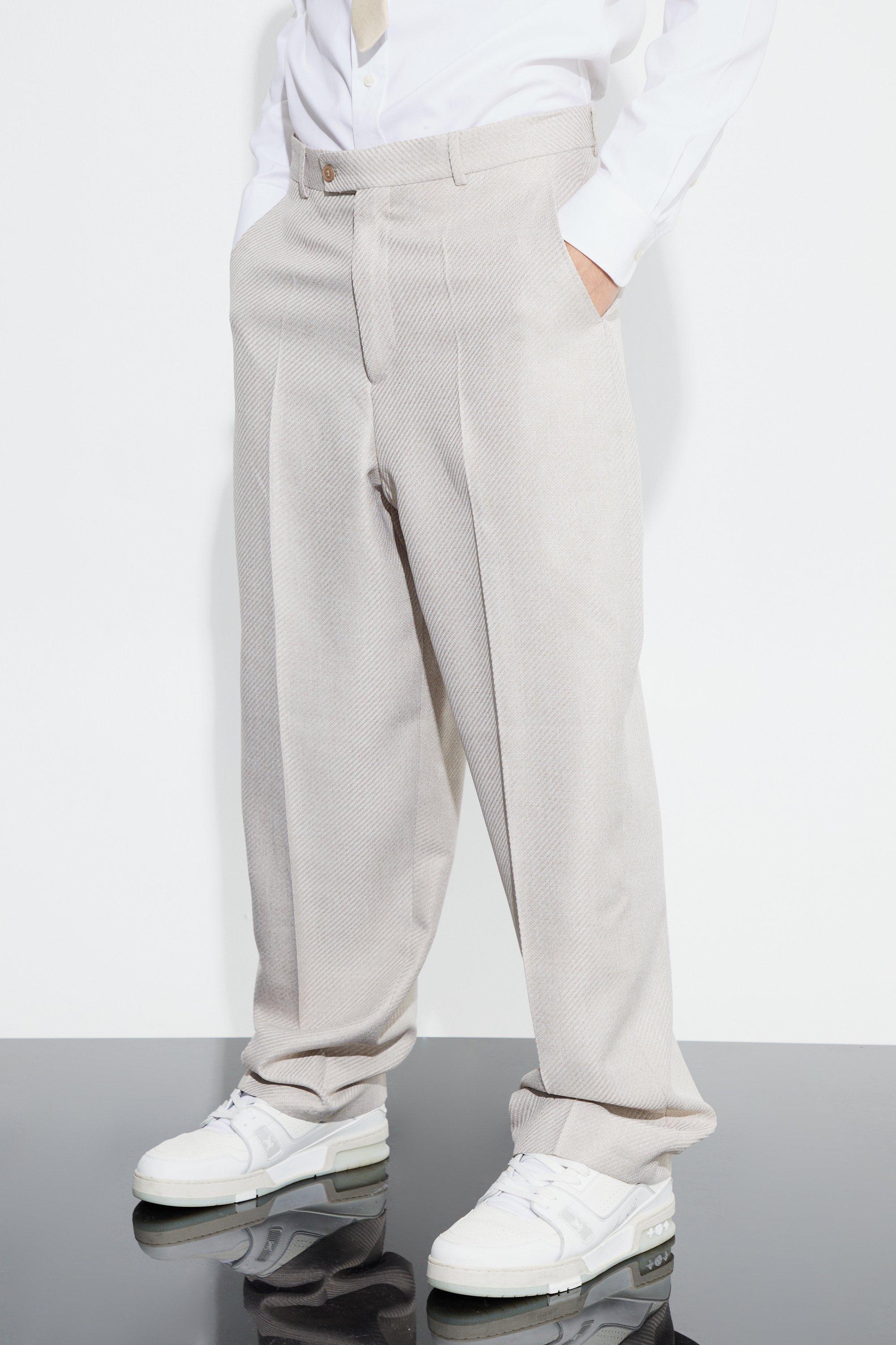 pantalon large texturé homme - gris - 36, gris