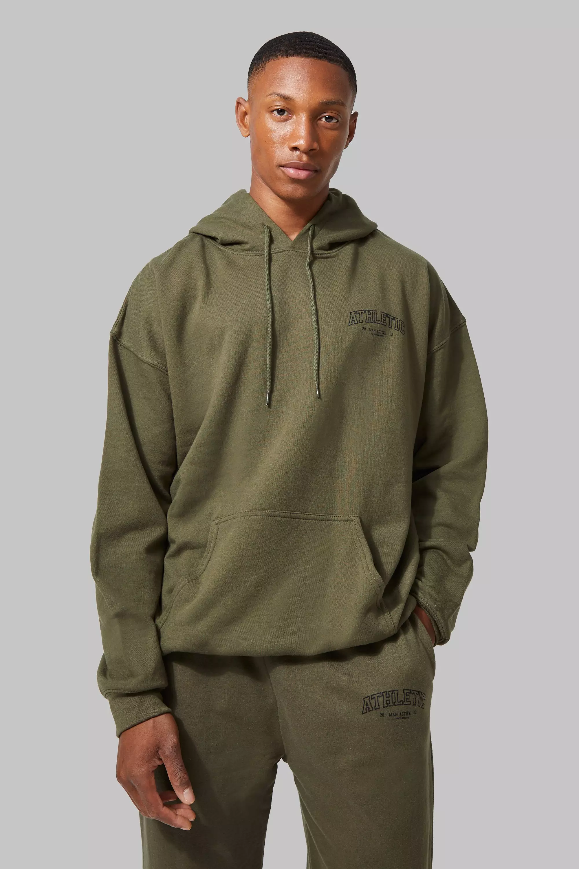 Mens Khaki Oversized Hoodie