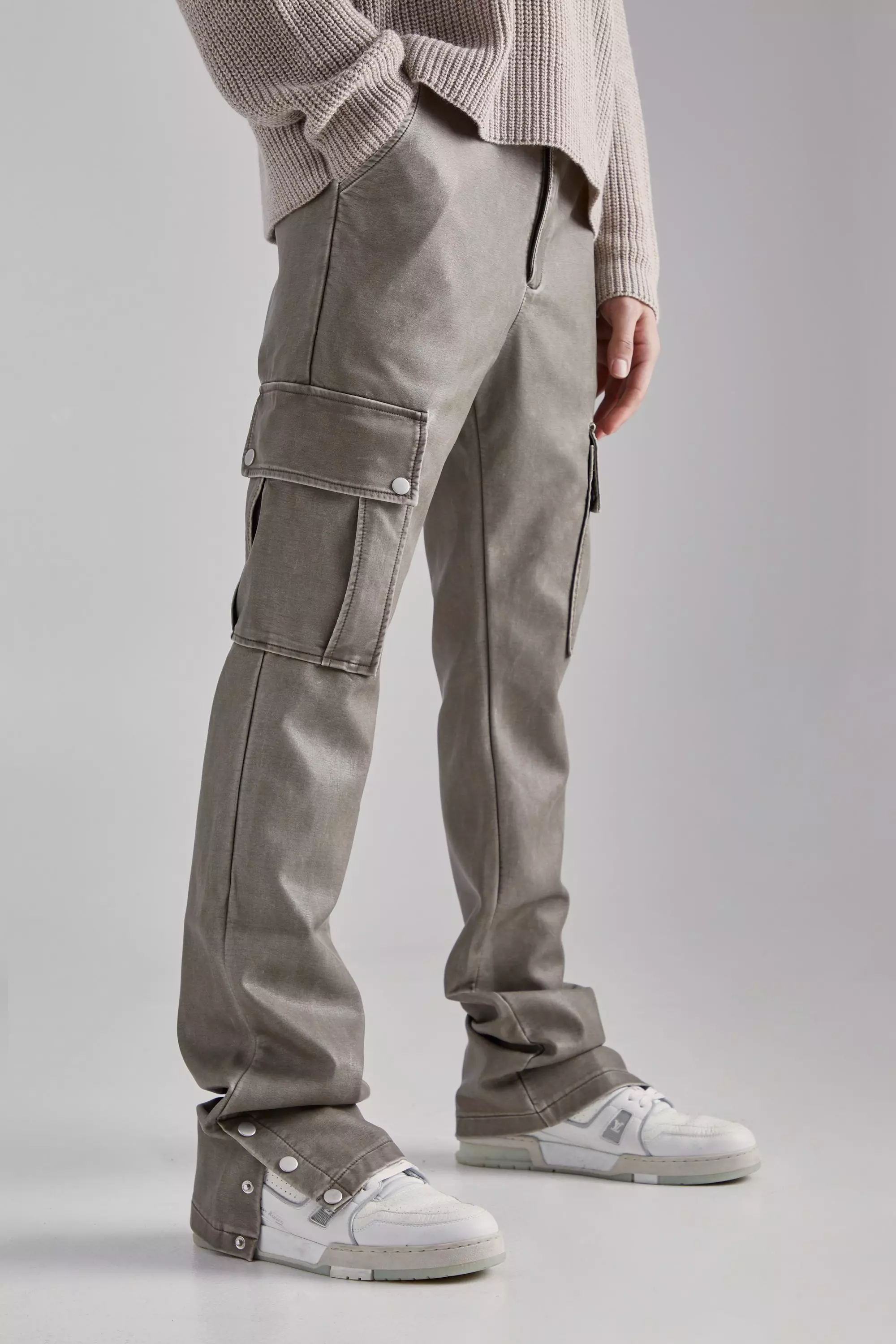 Mens slim fit shop tapered cargo pants