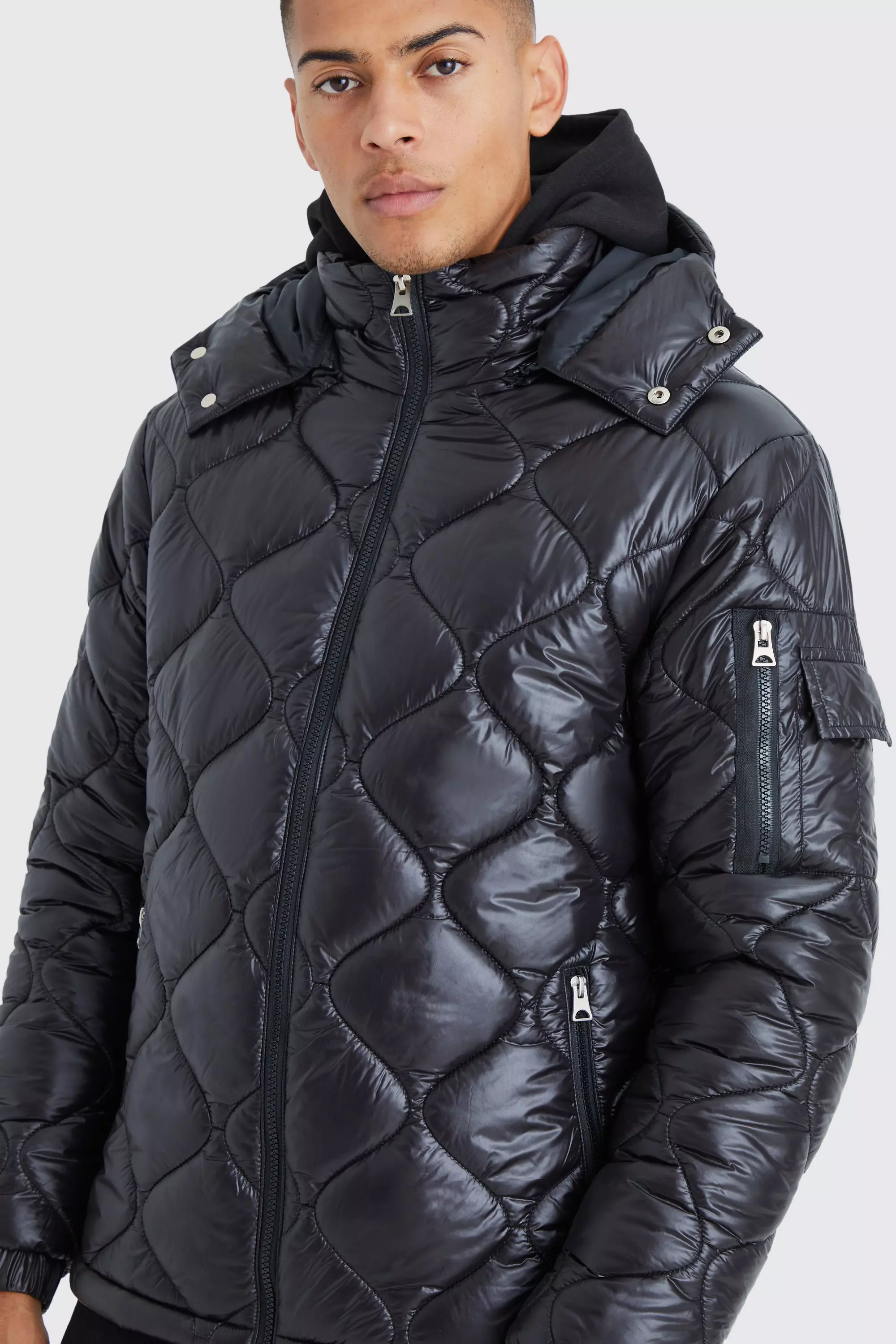 Boohooman cheap puffer coat