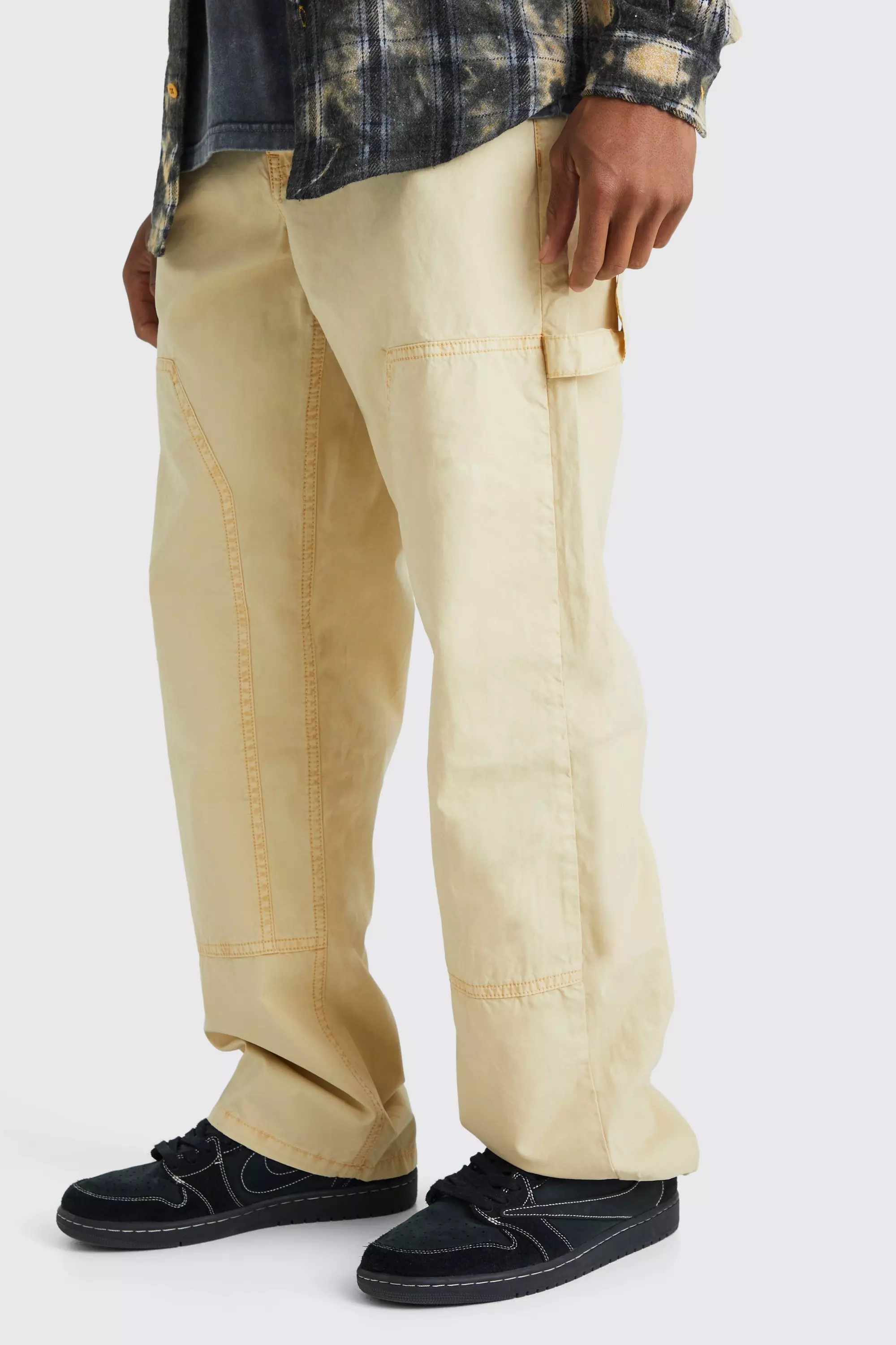 Relaxed Overdye Acid Wash Carpenter Trouser