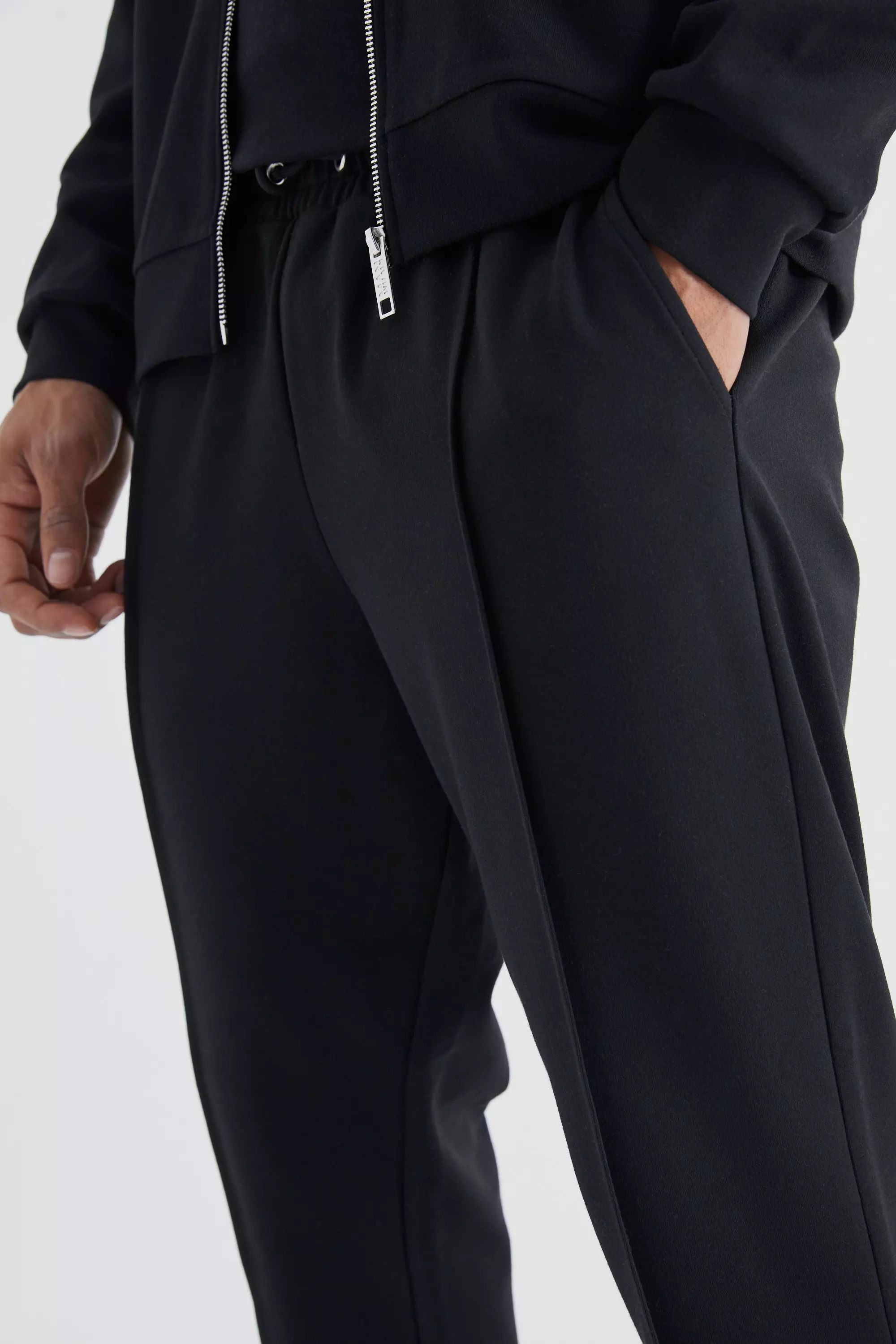 ASOS DESIGN smart tapered trousers in black