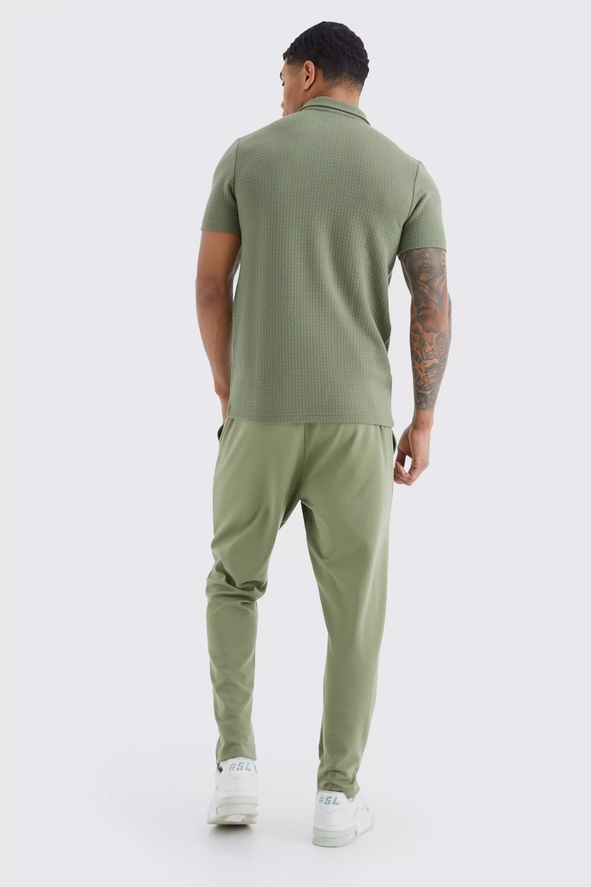 Elastic Waist Green Jogging Bottoms