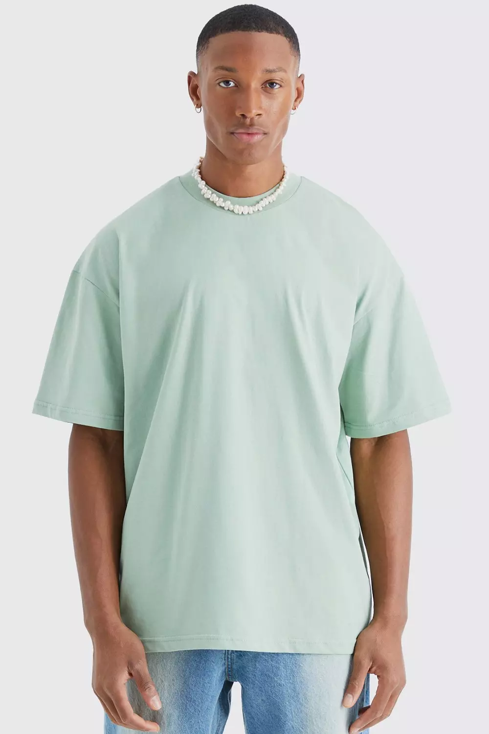 Mint green oversized t hot sale shirt