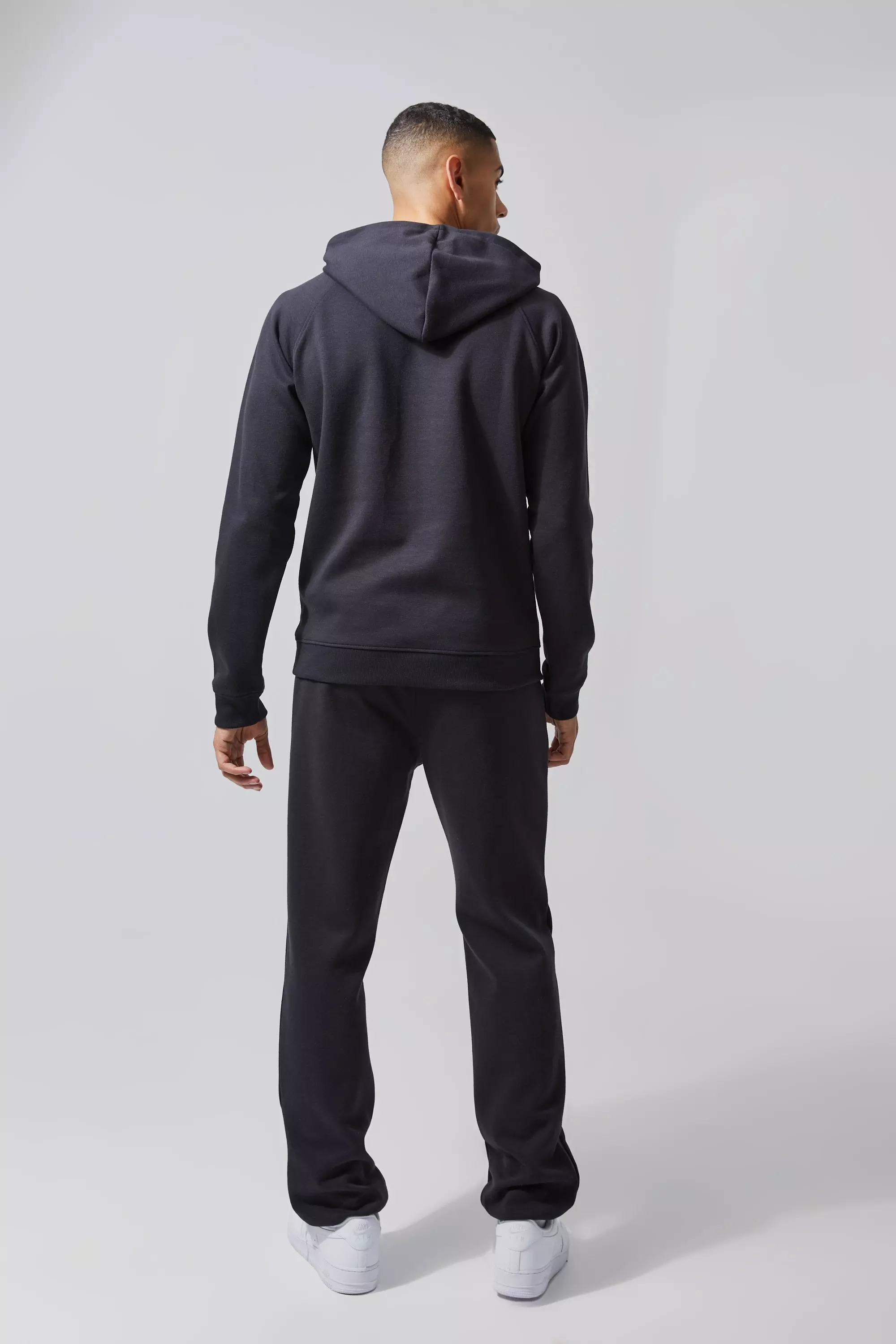 Man Active Fleece Zip Hem Jogger