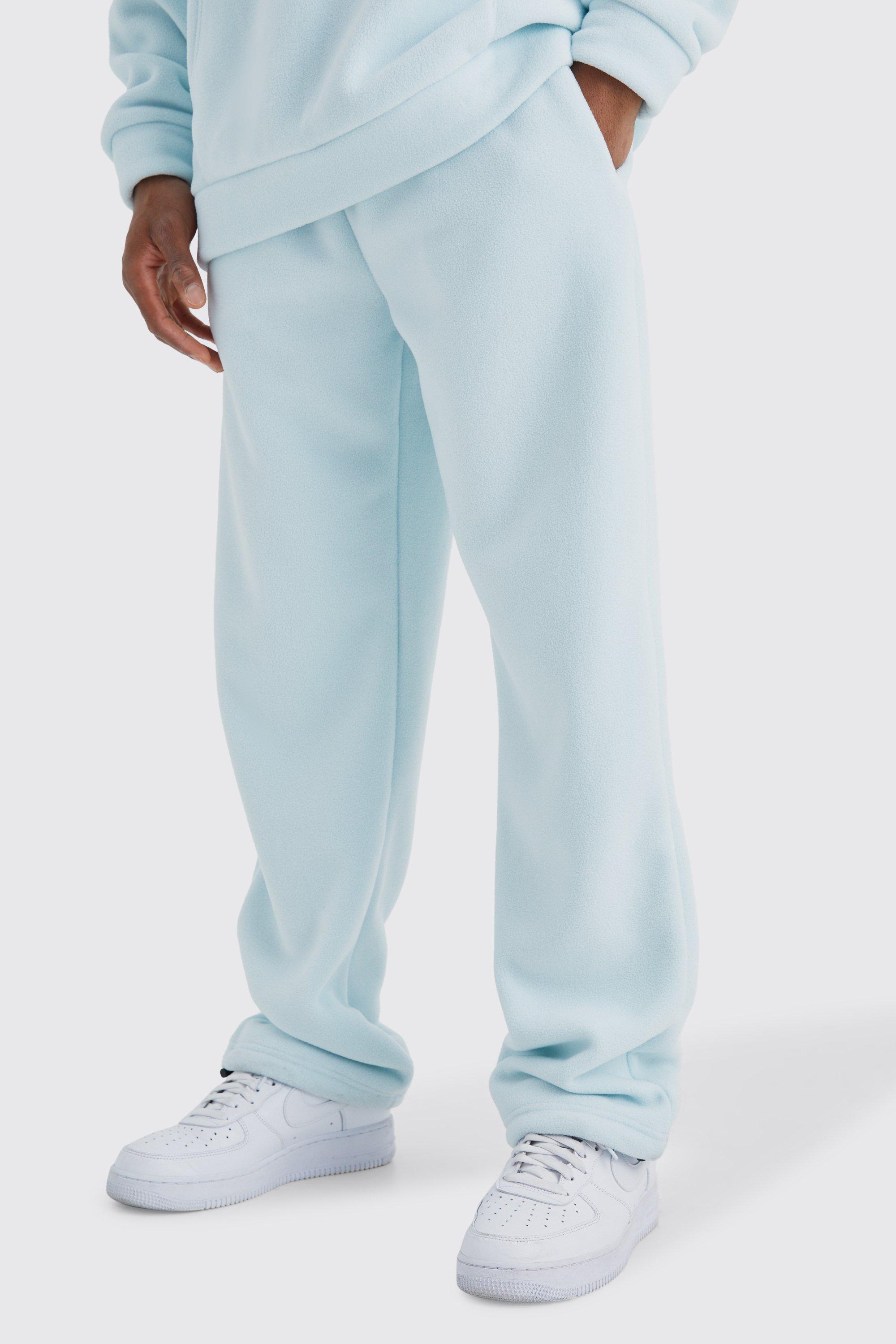 Mens Blue Relaxed Bonded Microfleece Jogger, Blue