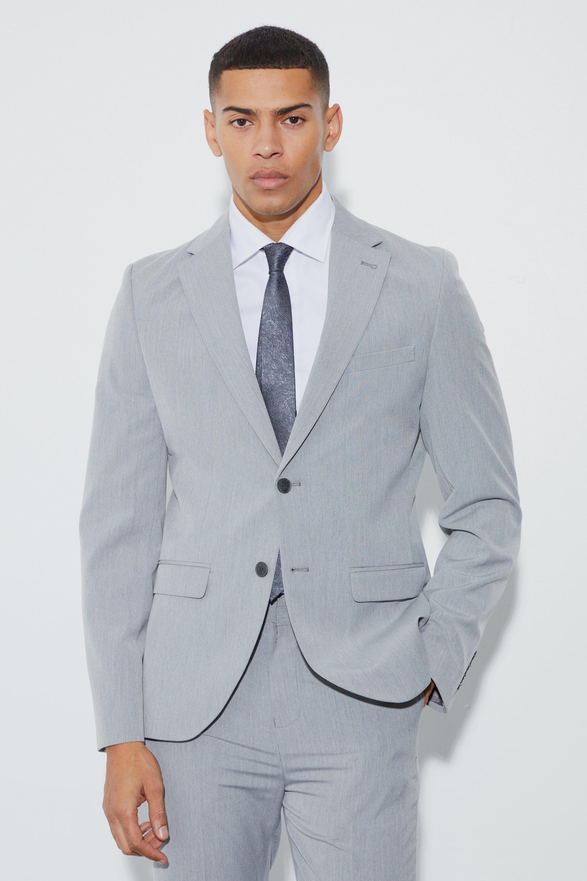 veste de costume droite cintrée homme - gris - 38, gris