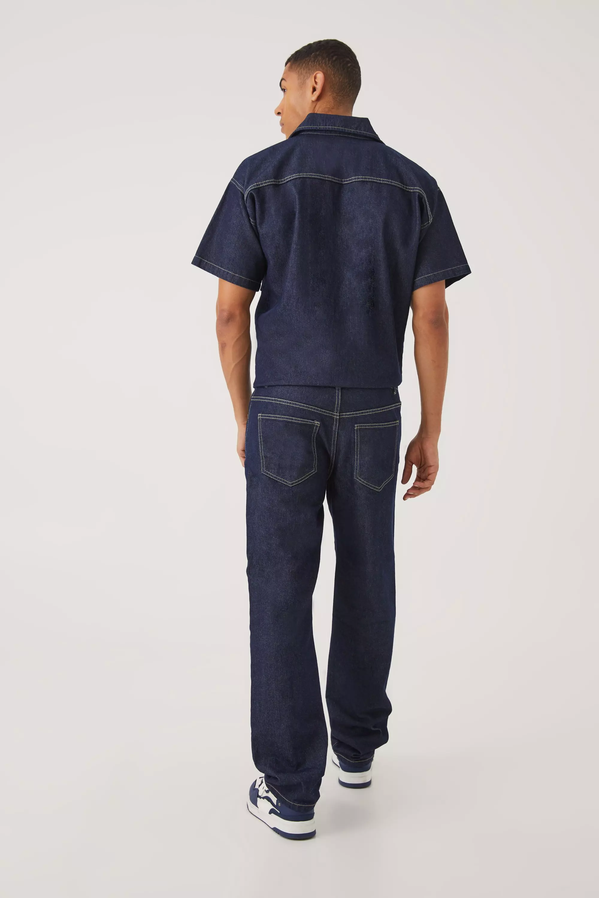 Mens Denim Jumpsuits Slim Overalls Pants Dungarees Jeans Suits