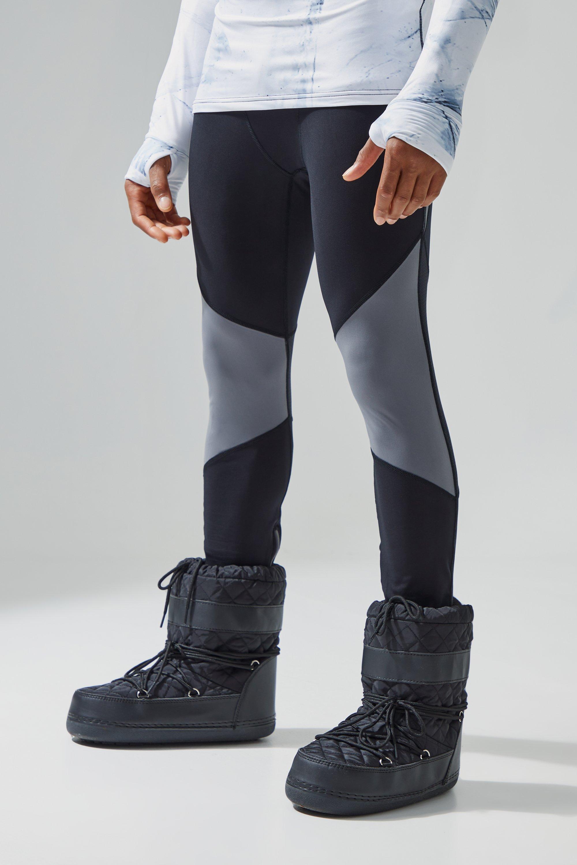 legging de sport color block - man active homme - noir - xxl, noir