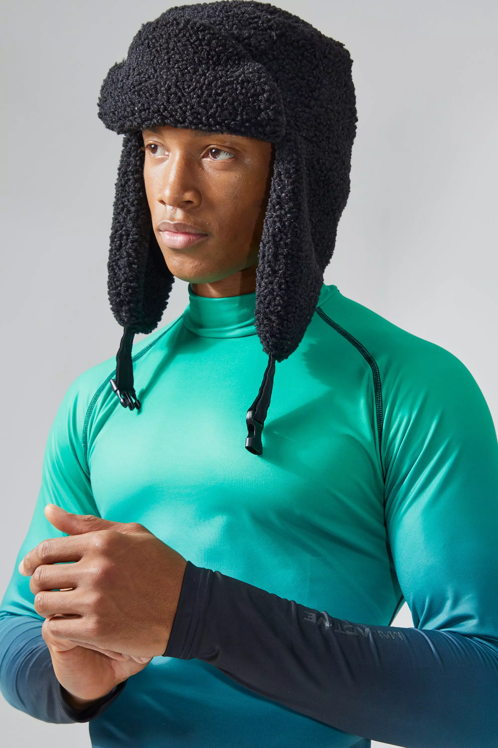 Men's Active Matte High Neck Compression Baselayer