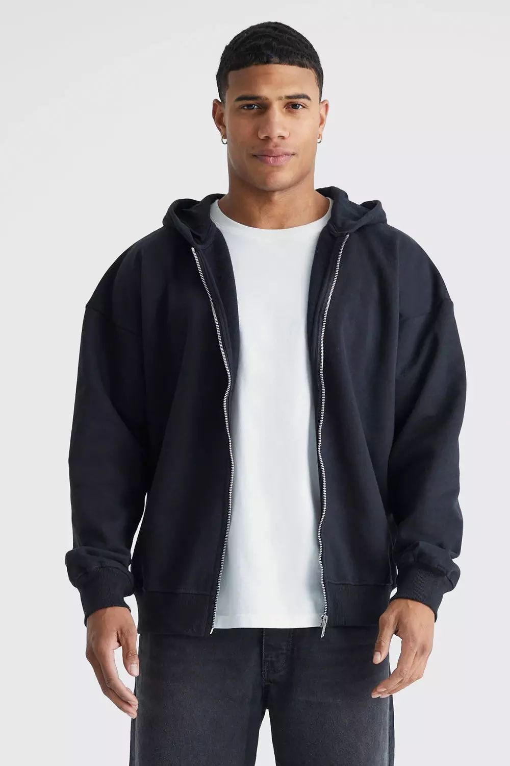 Oversized Heavyweight Zip Through Hoodie