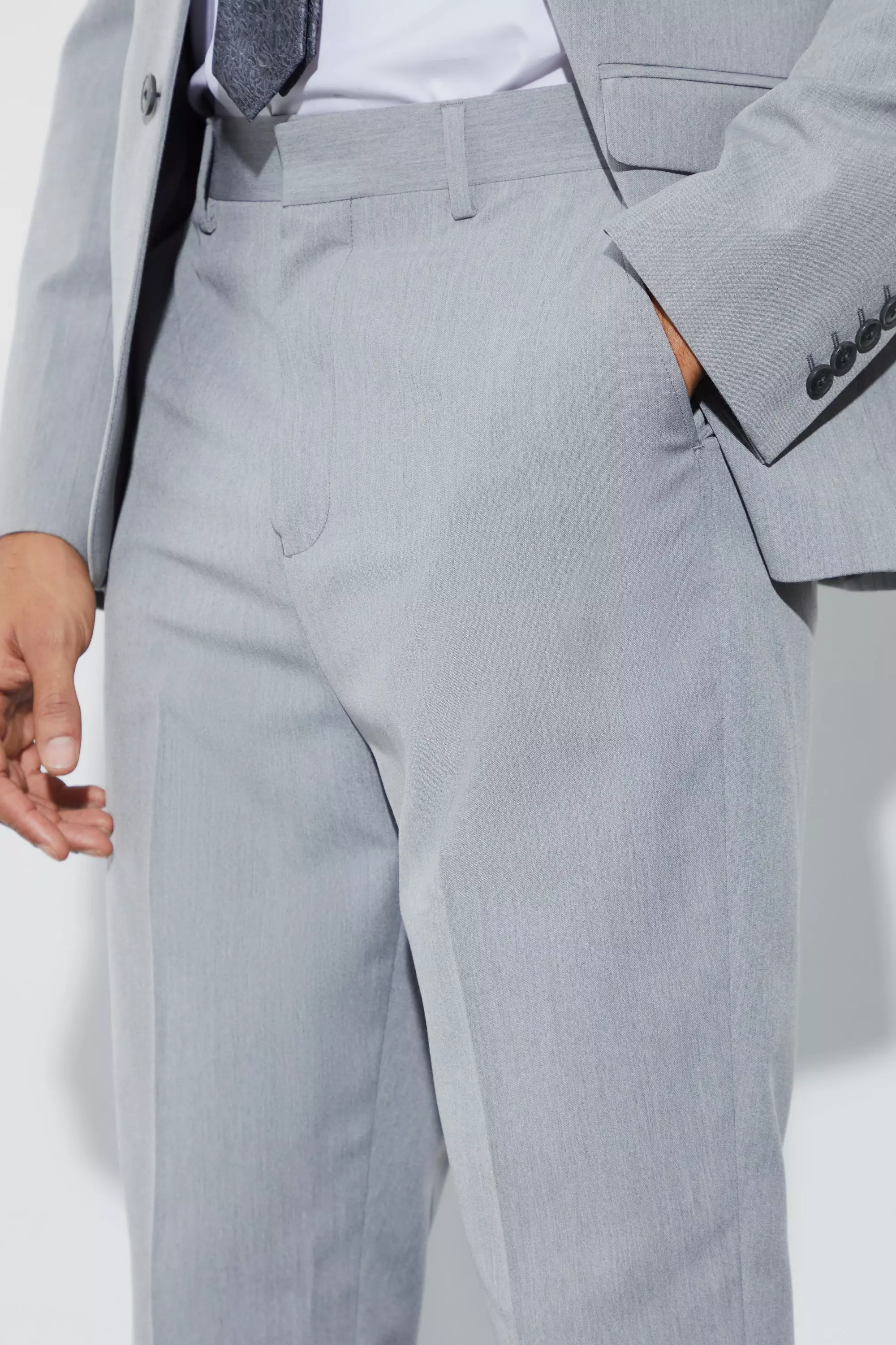 High Rise Tapered Crop Tailored Trouser