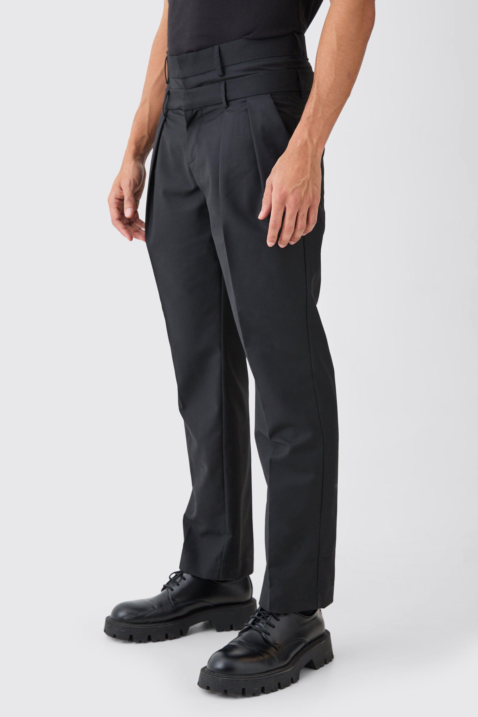 pantalon droit ajusté homme - noir - 30, noir