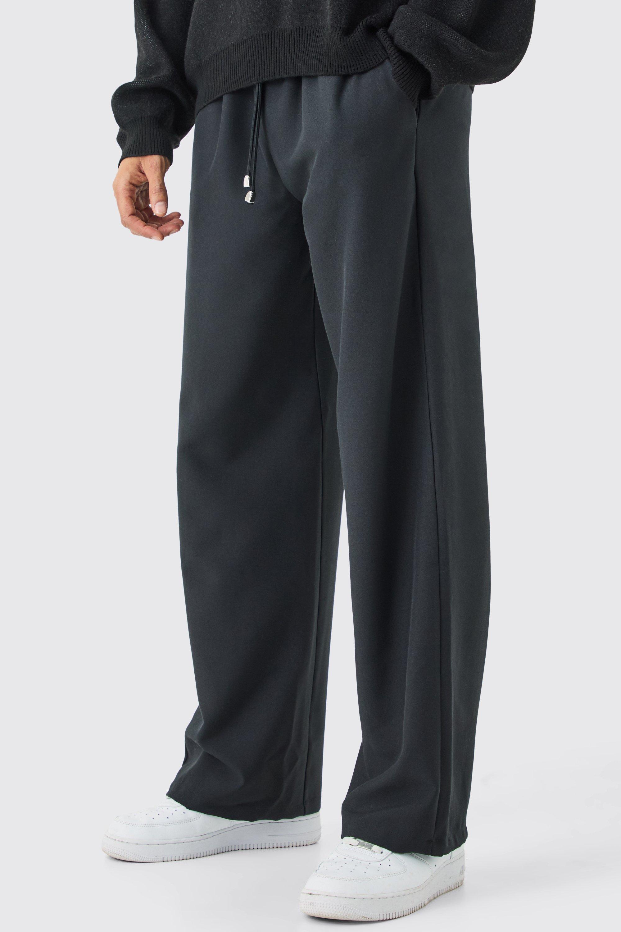 pantalon large à cordon de serrage homme - noir - xl, noir
