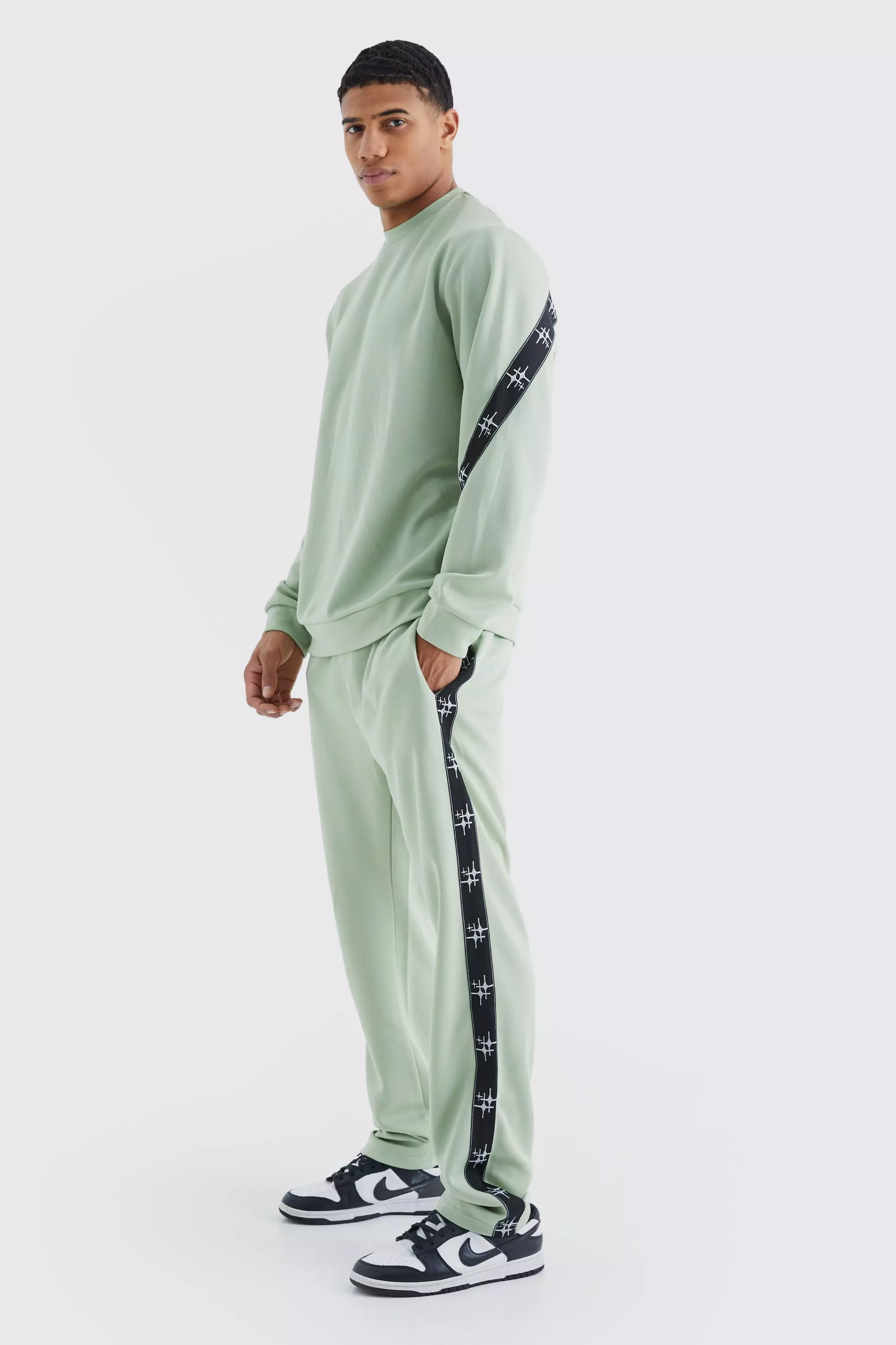 Nike tricot store taped tracksuit