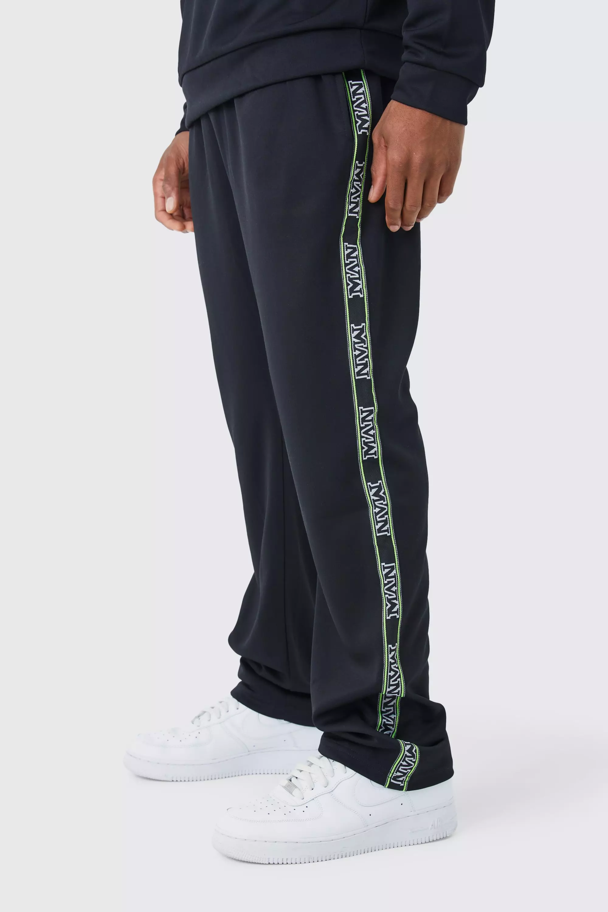 Pacsun side stripe on sale tricot black track pants