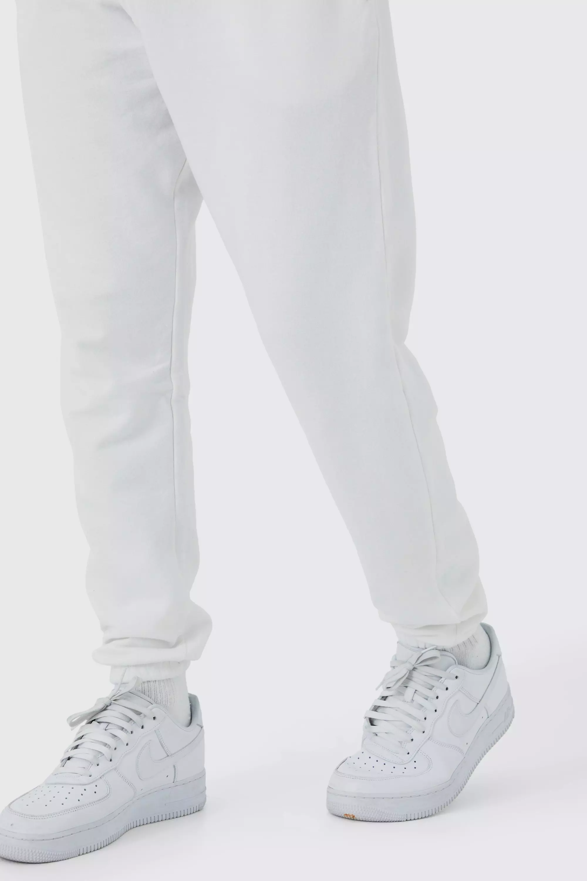 White discount joggers tall