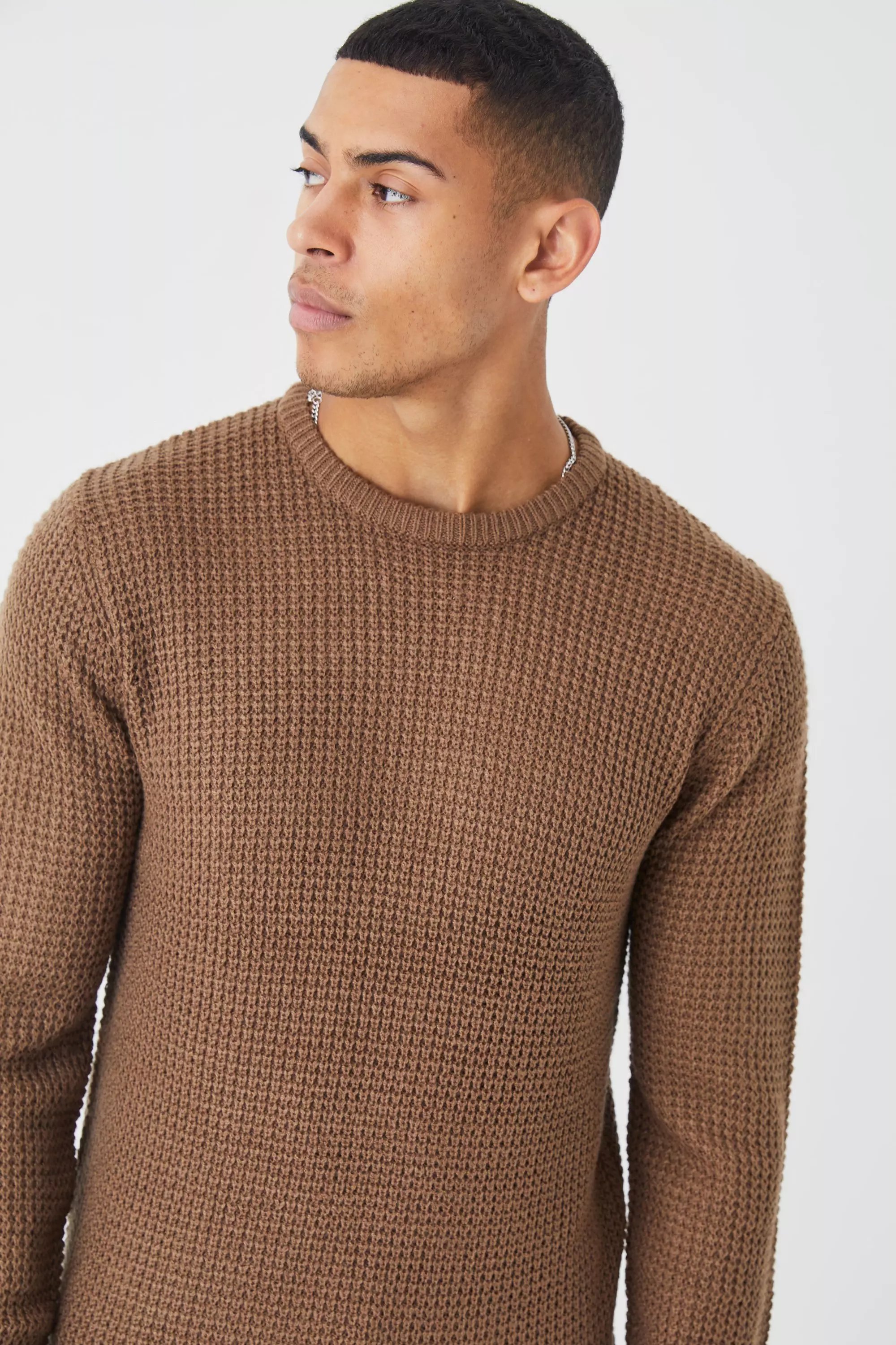 Mens waffle jumpers sale