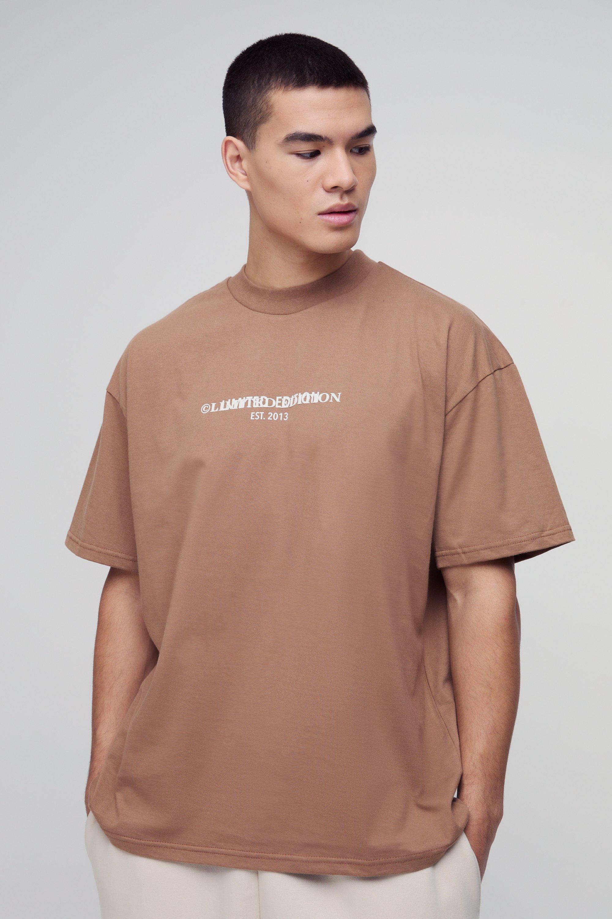 T-shirt pesante oversize Limited, Beige