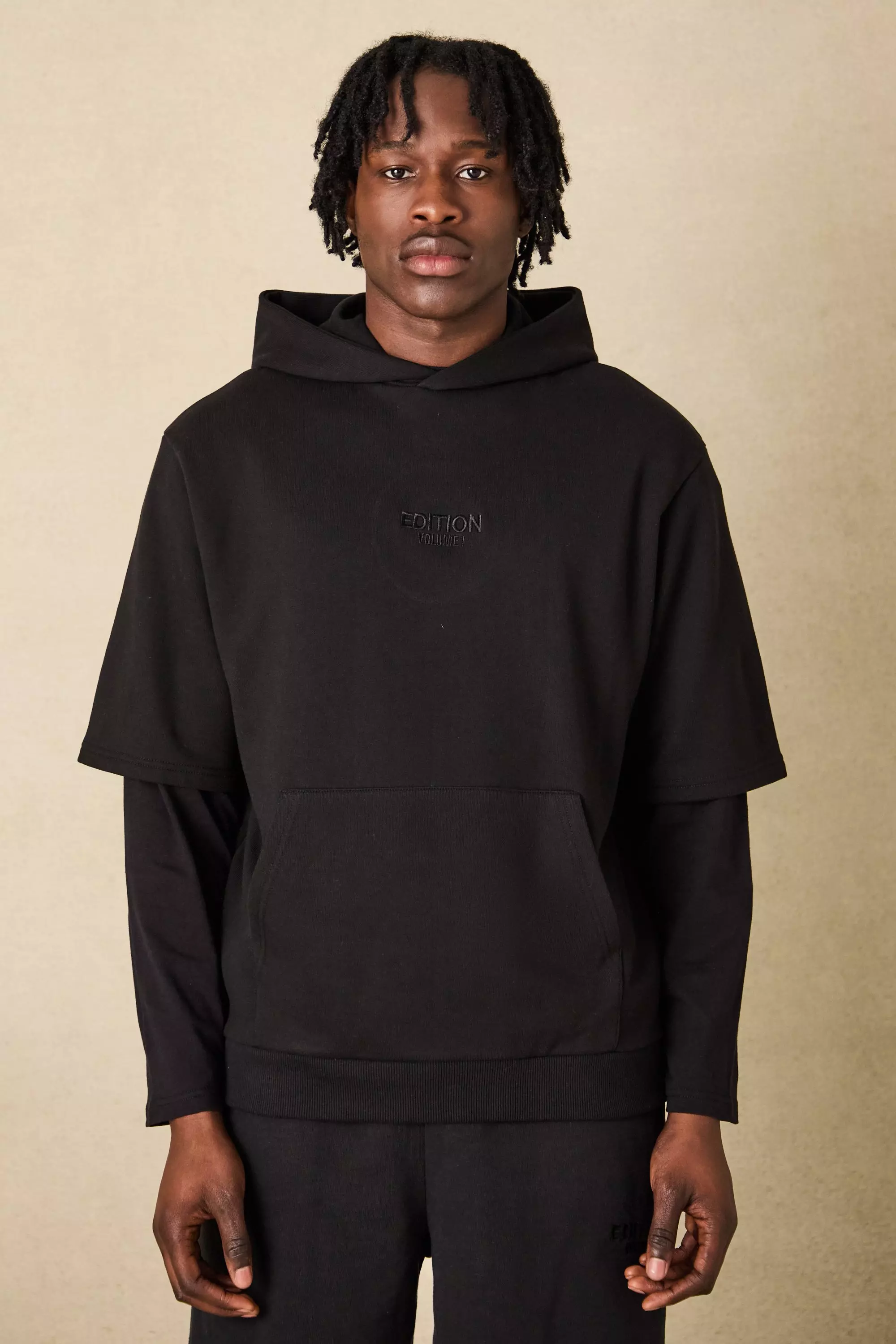 Oversized short sleeve on sale hoodie