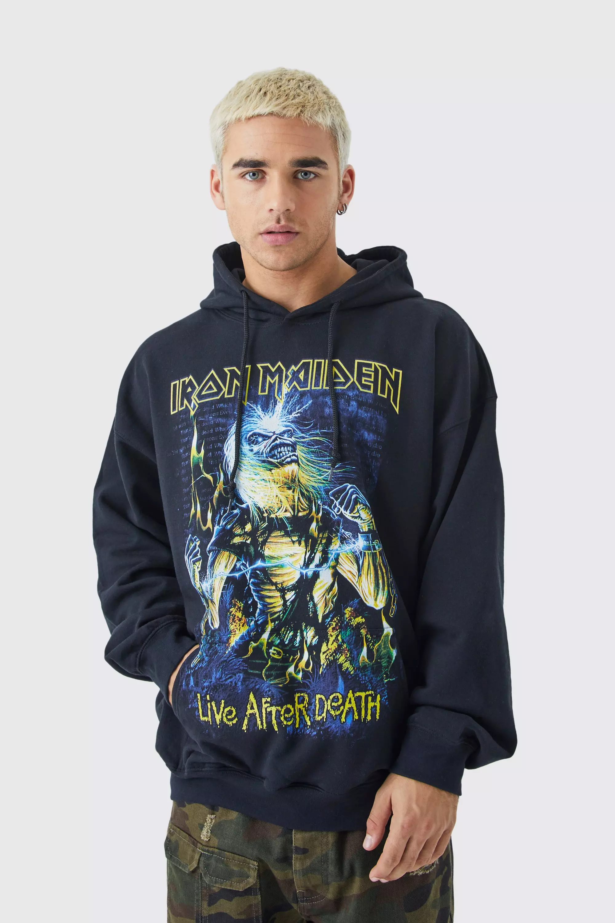 Oversized Iron Maiden License Hoodie