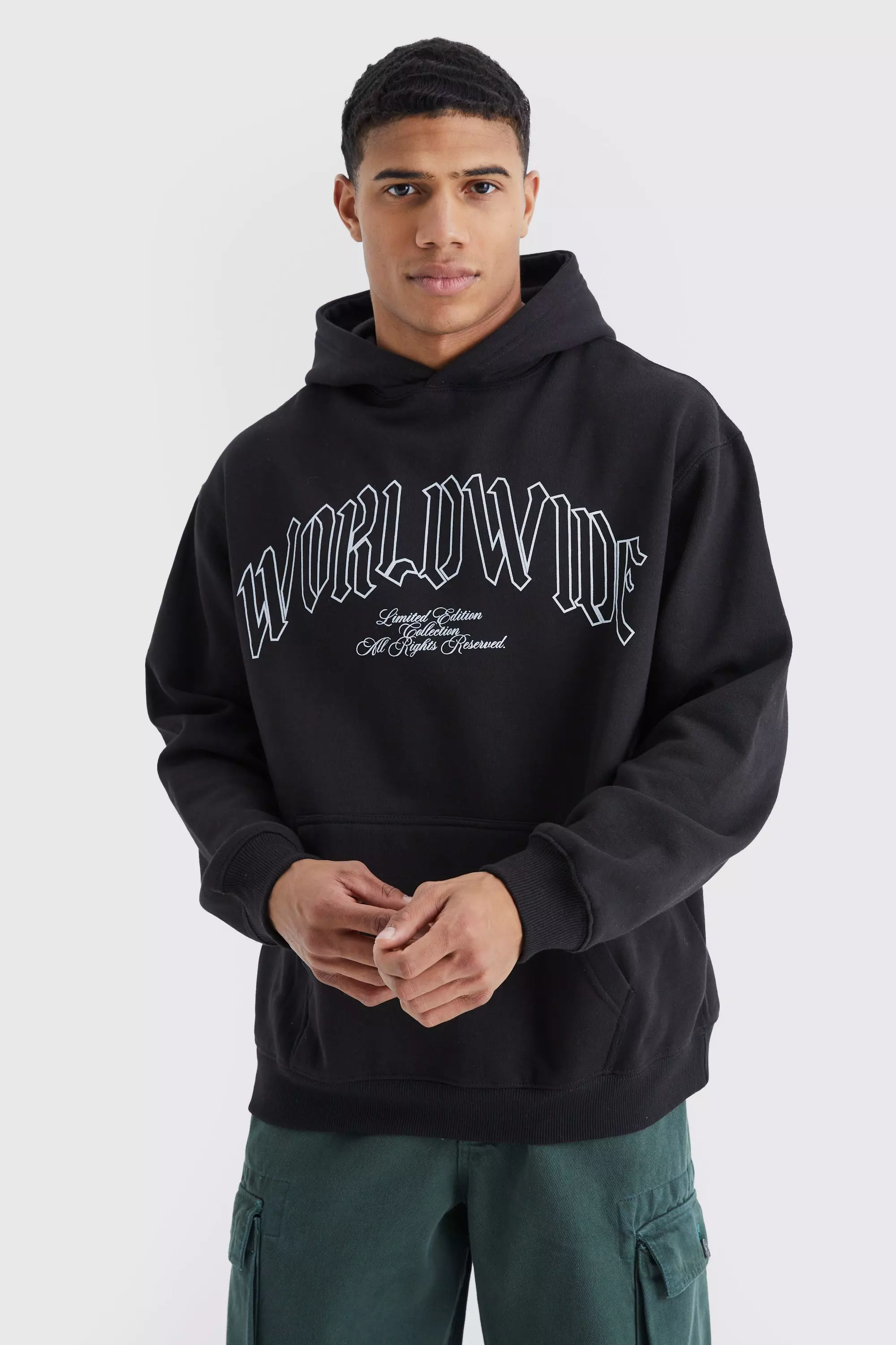 Oversized Worldwide Graphic Hoodie