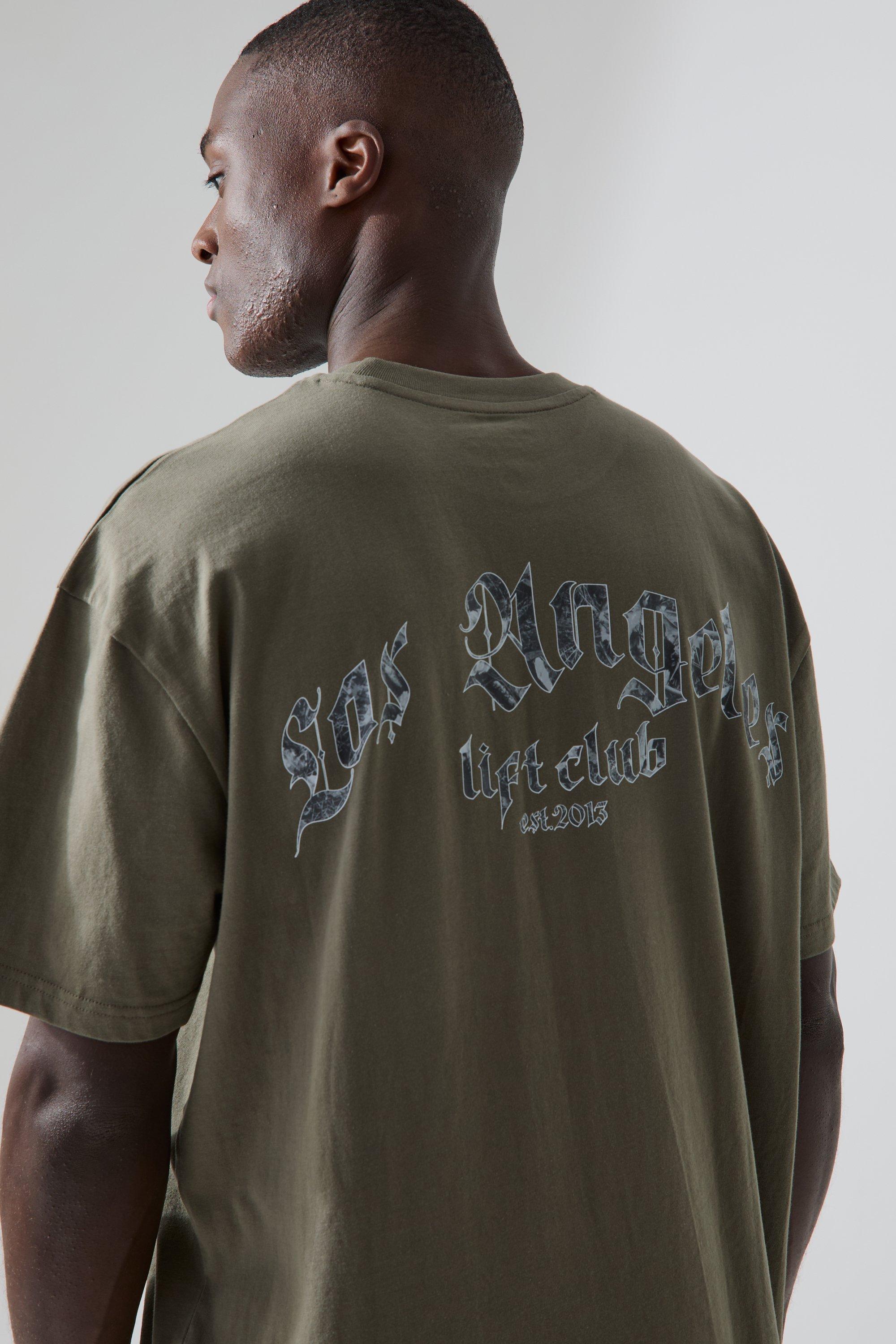 Image of T-shirt oversize Man Active La Lift Club, Verde