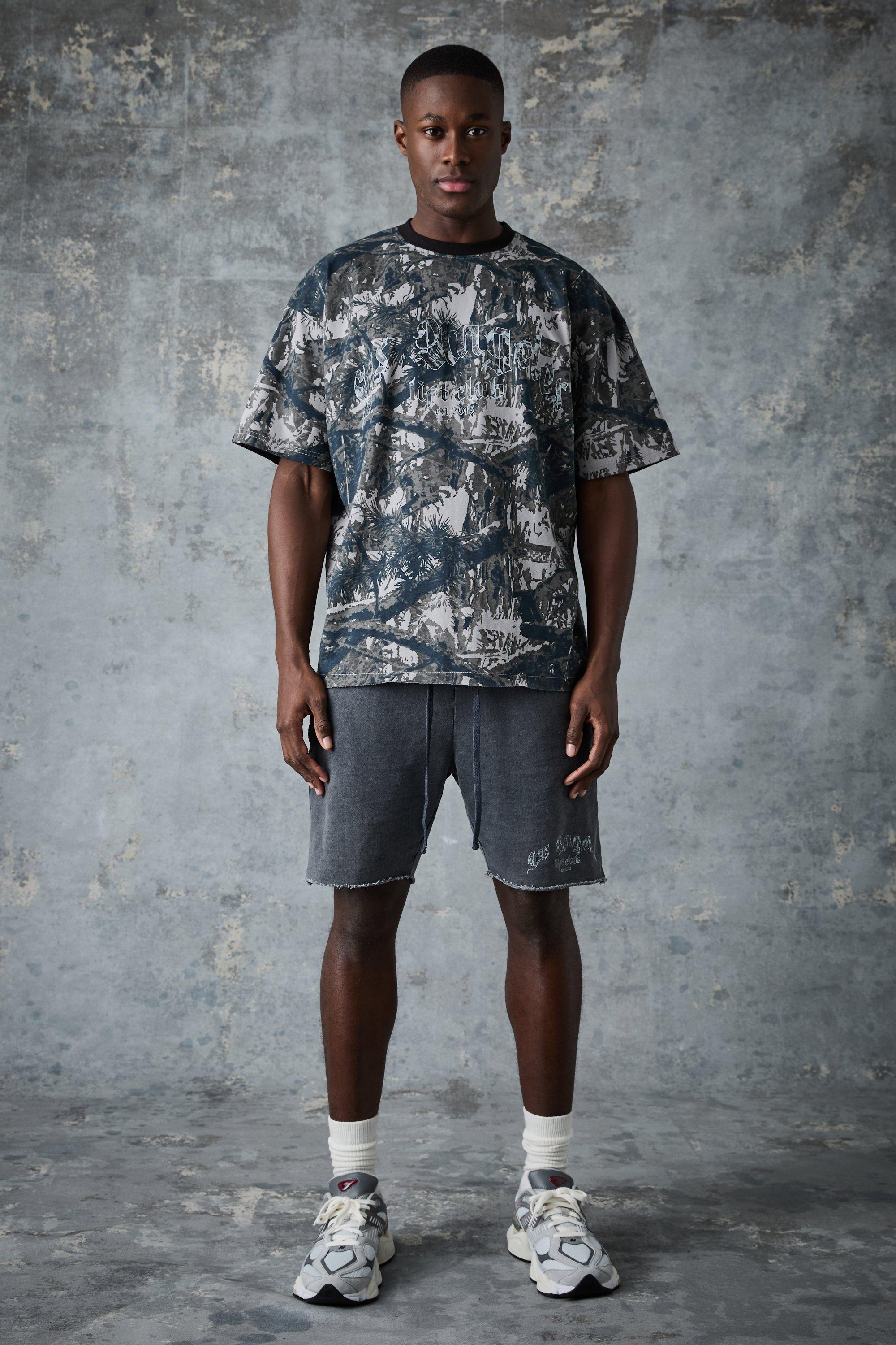 Image of Set T-shirt Man Active La Lift Club in fantasia militare, Verde