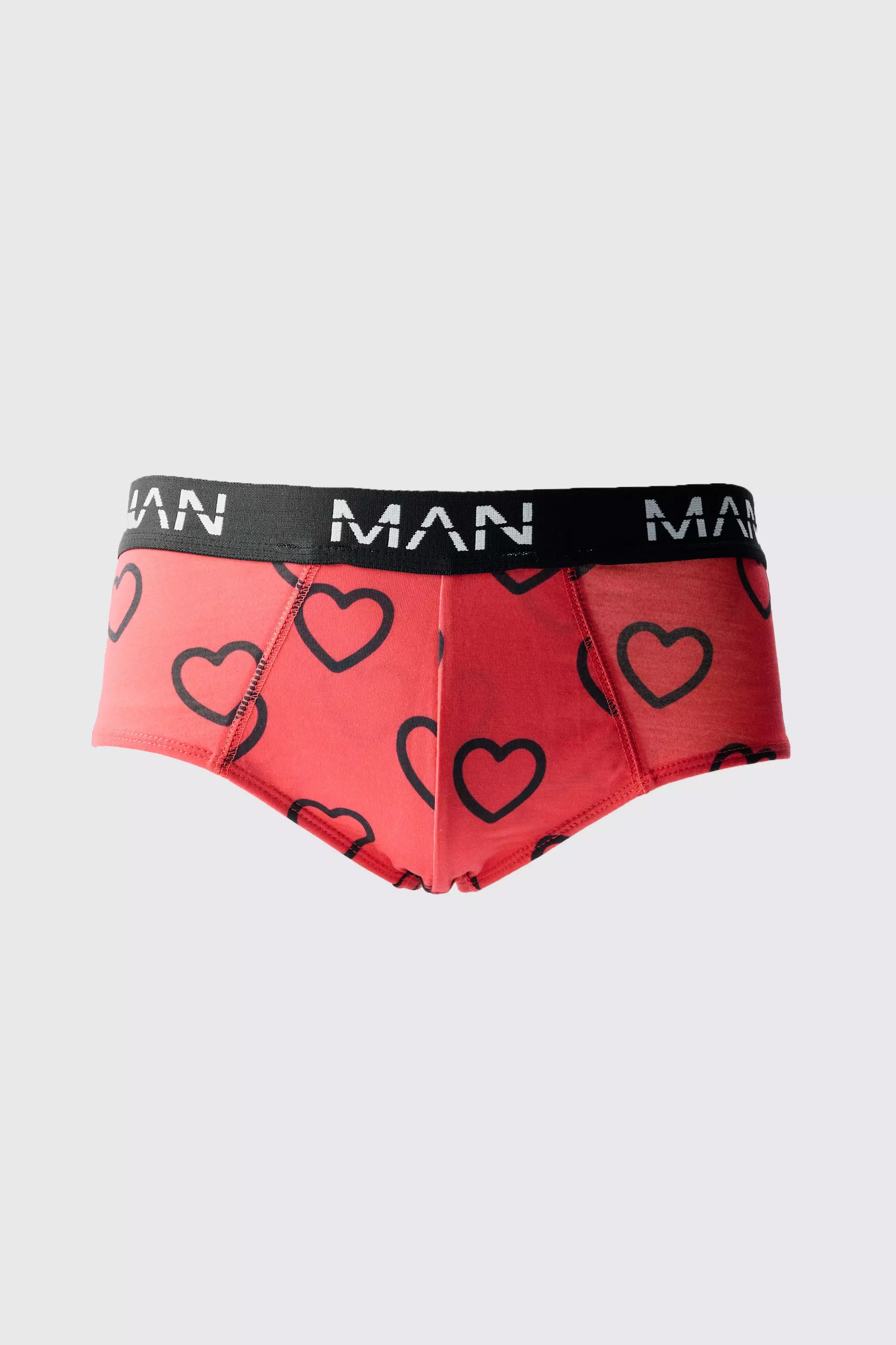 Man Valentines Heart Briefs