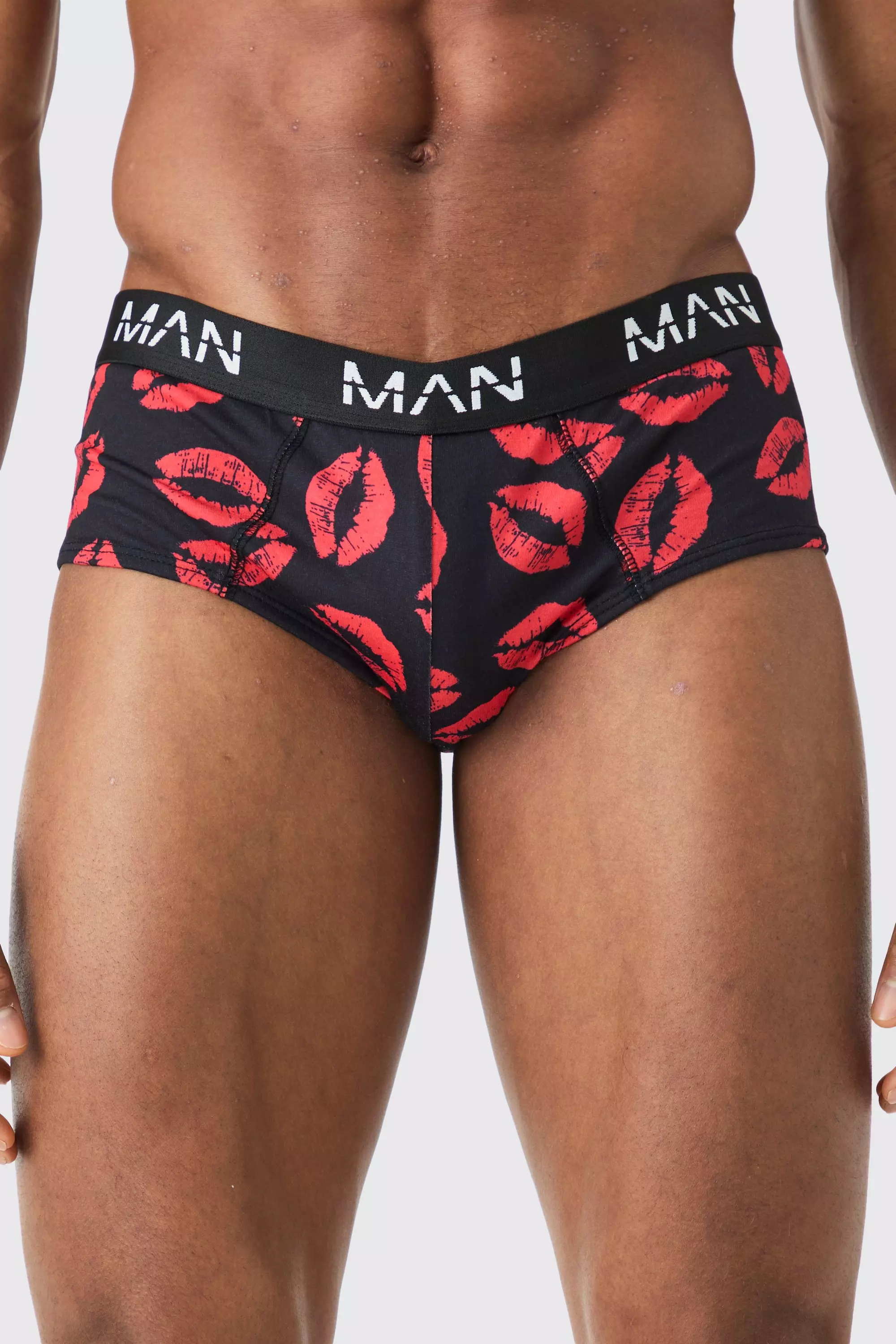 Man Lips Printed Briefs